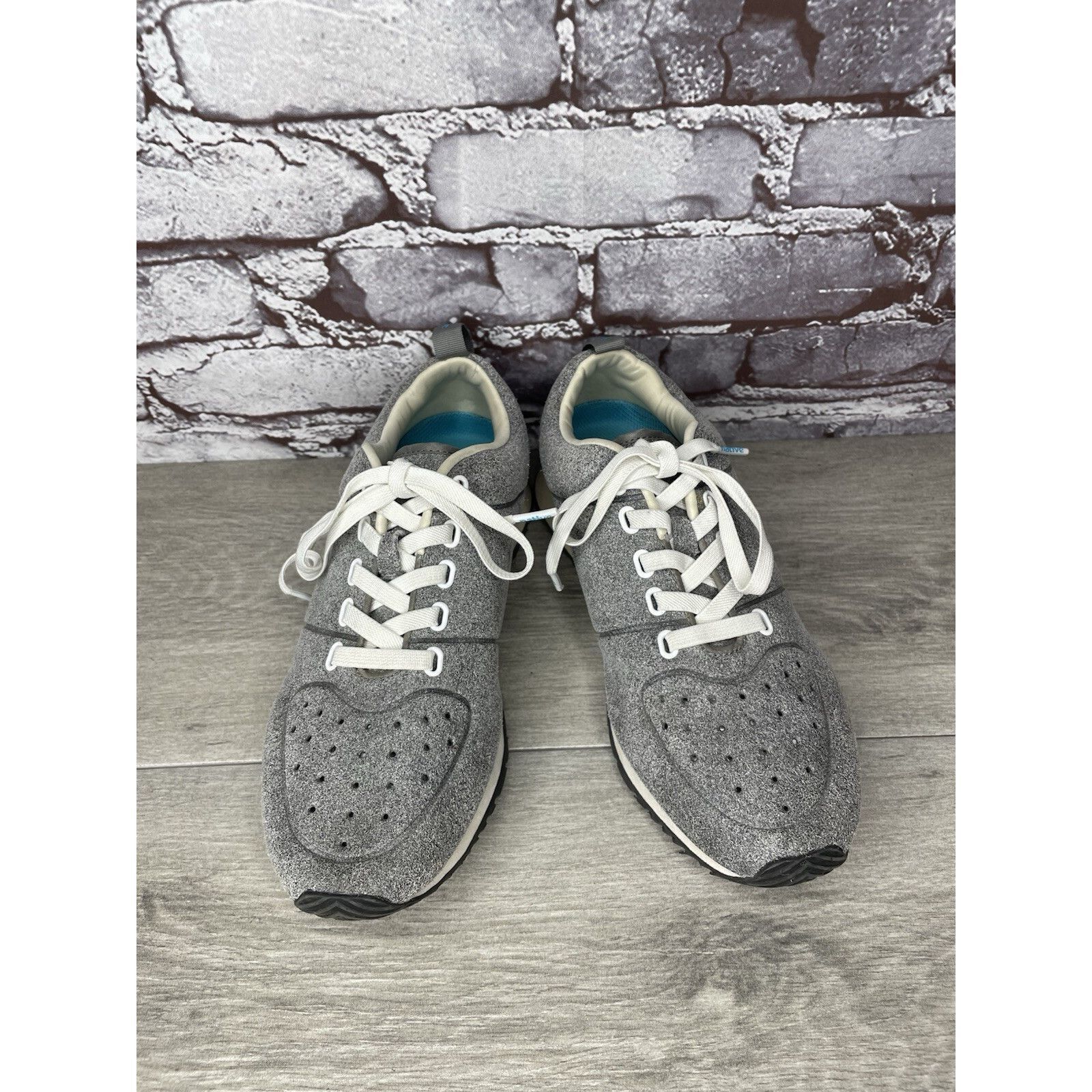 Native Native Monaco Gray Suede White Lace Up Casual Sneakers Shoes Size US 7 / EU 40 - 1 Thumbnail