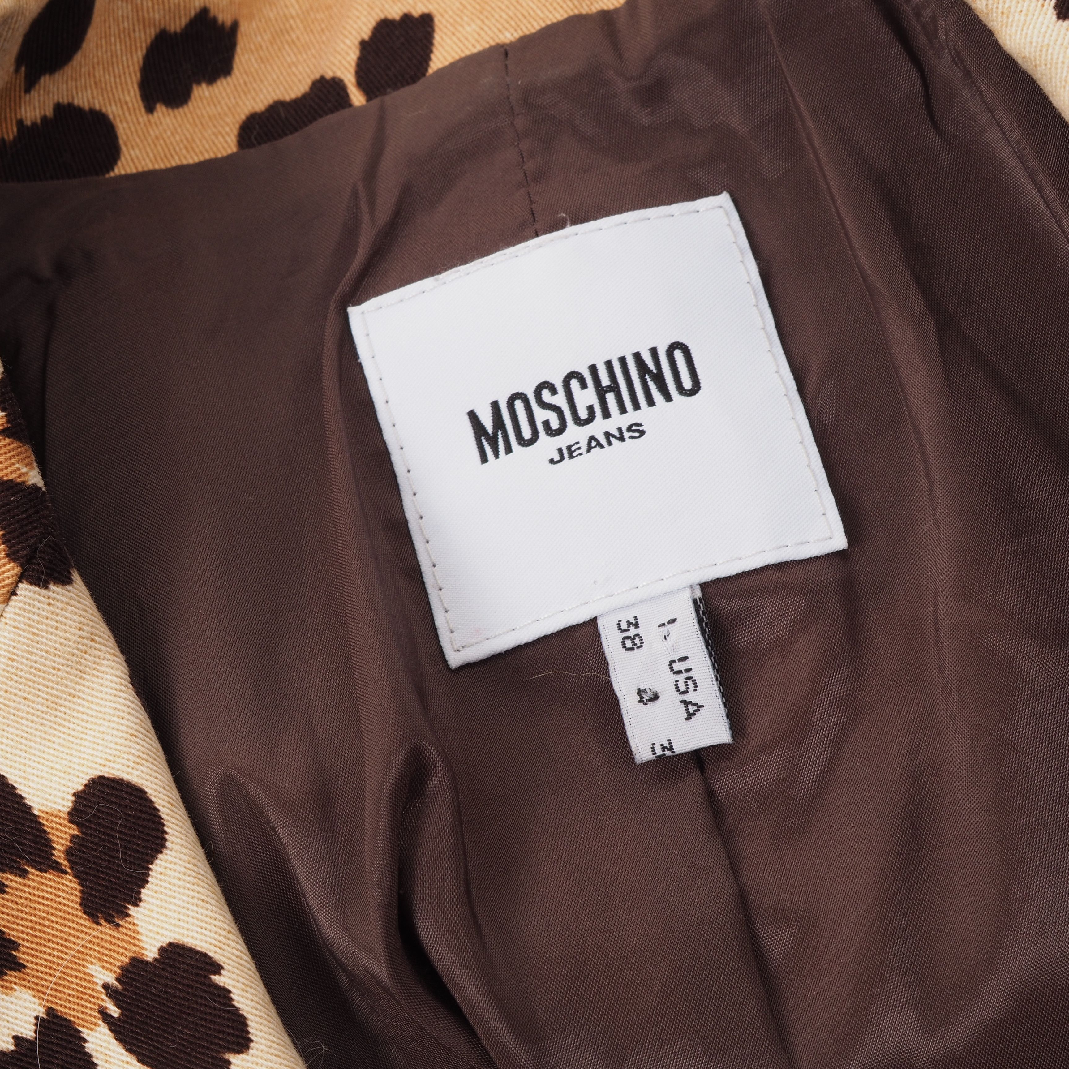 Moschino Moschino Jeans Vintage Floral Leopard Blazer Jacket Size S / US 4 / IT 40 - 4 Thumbnail