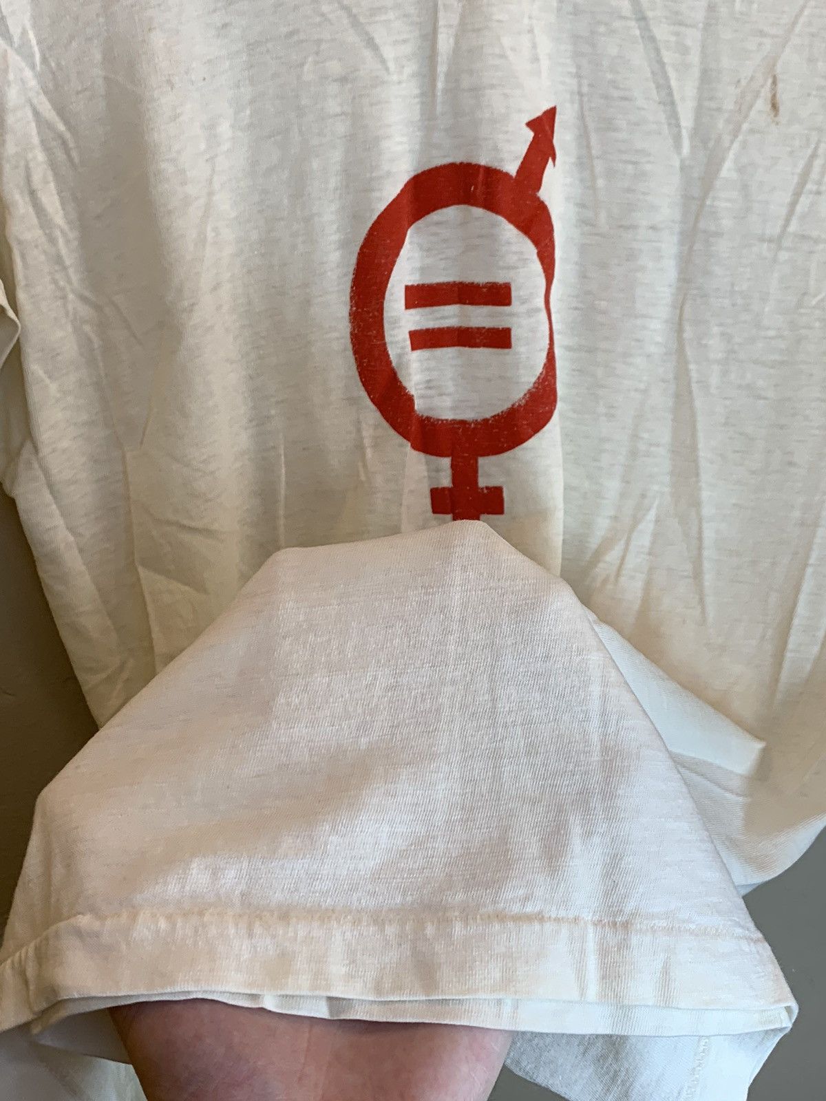 Vintage RARE Vintage 60’s Equality Gender Feminist Art Protest Shirt Size US L / EU 52-54 / 3 - 4 Thumbnail