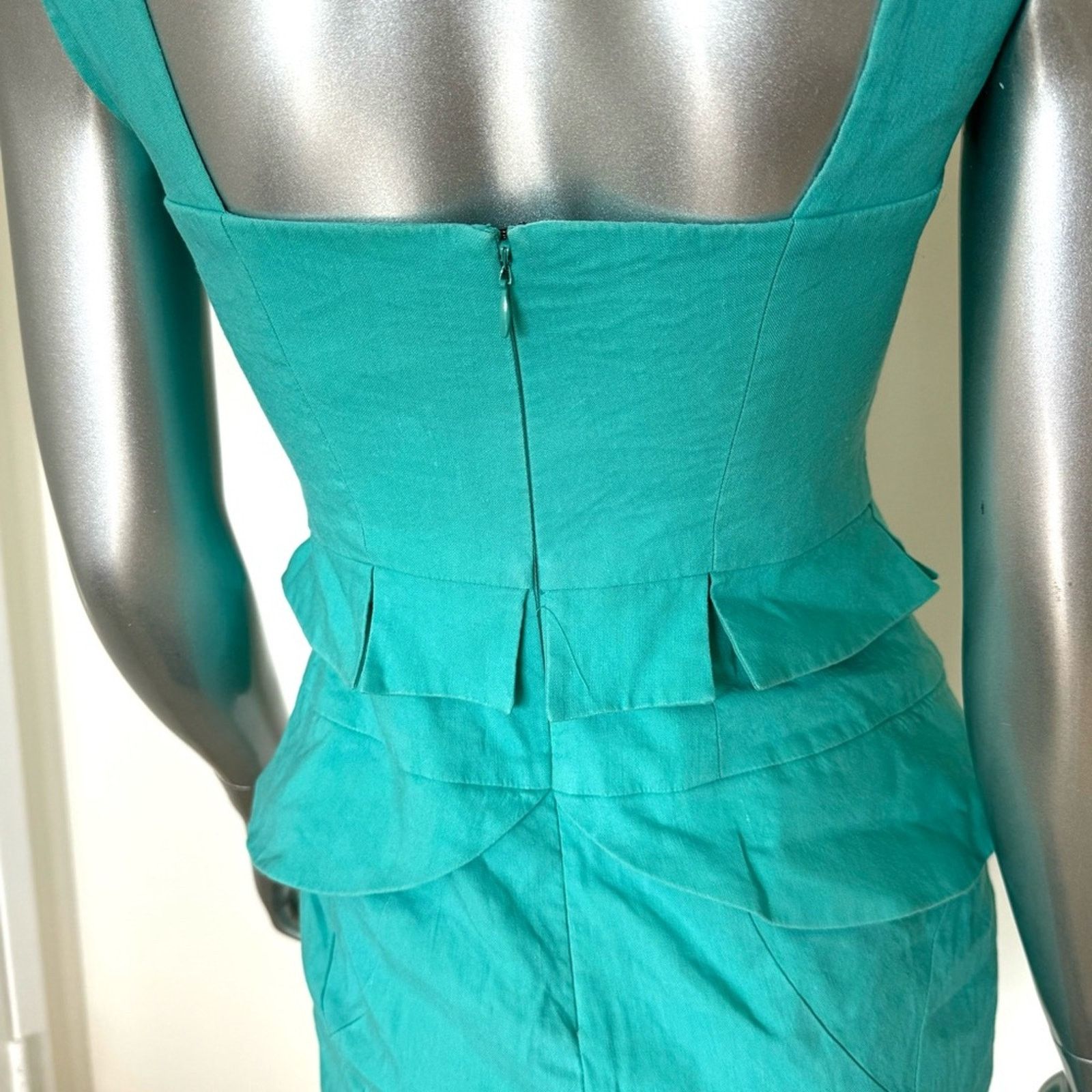 Nicole Miller NICOLE MILLER Artelier Turquoise Dress, Size 2 Size XS / US 0-2 / IT 36-38 - 4 Thumbnail