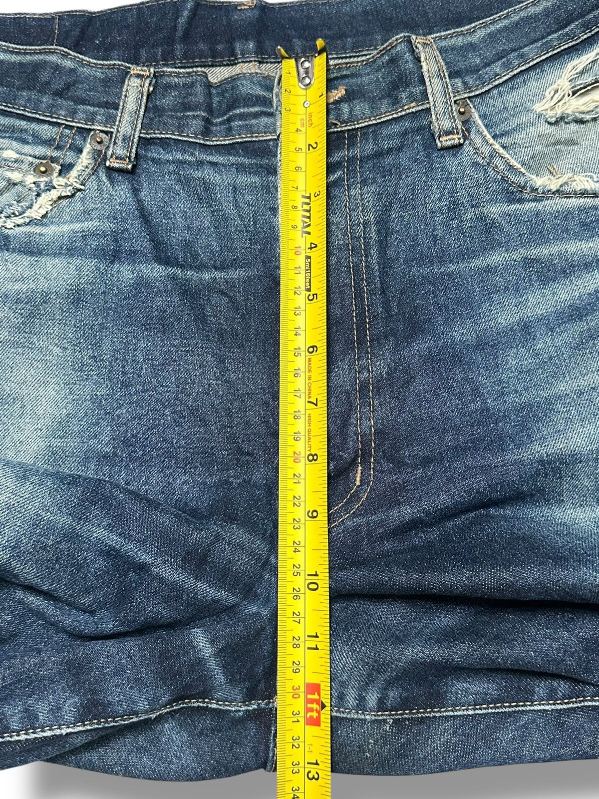 Warehouse Unique Clothing Warehouse Single R Baggy Loose and Faded Size US 33 - 14 Thumbnail