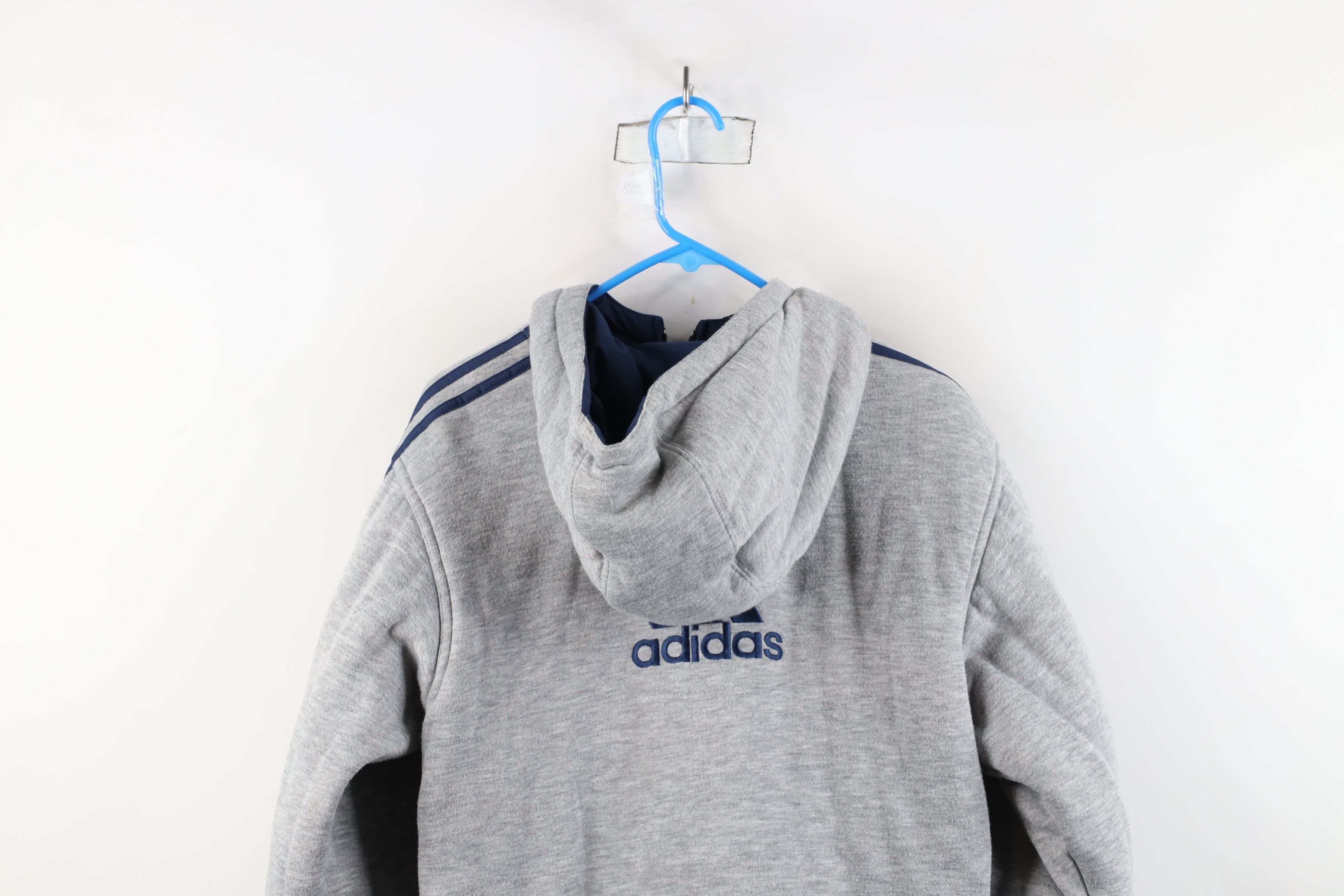 Adidas × Vintage Vintage Y2K 2003 Adidas Striped Reversible Hooded Jacket Size L / US 10 / IT 46 - 15 Thumbnail