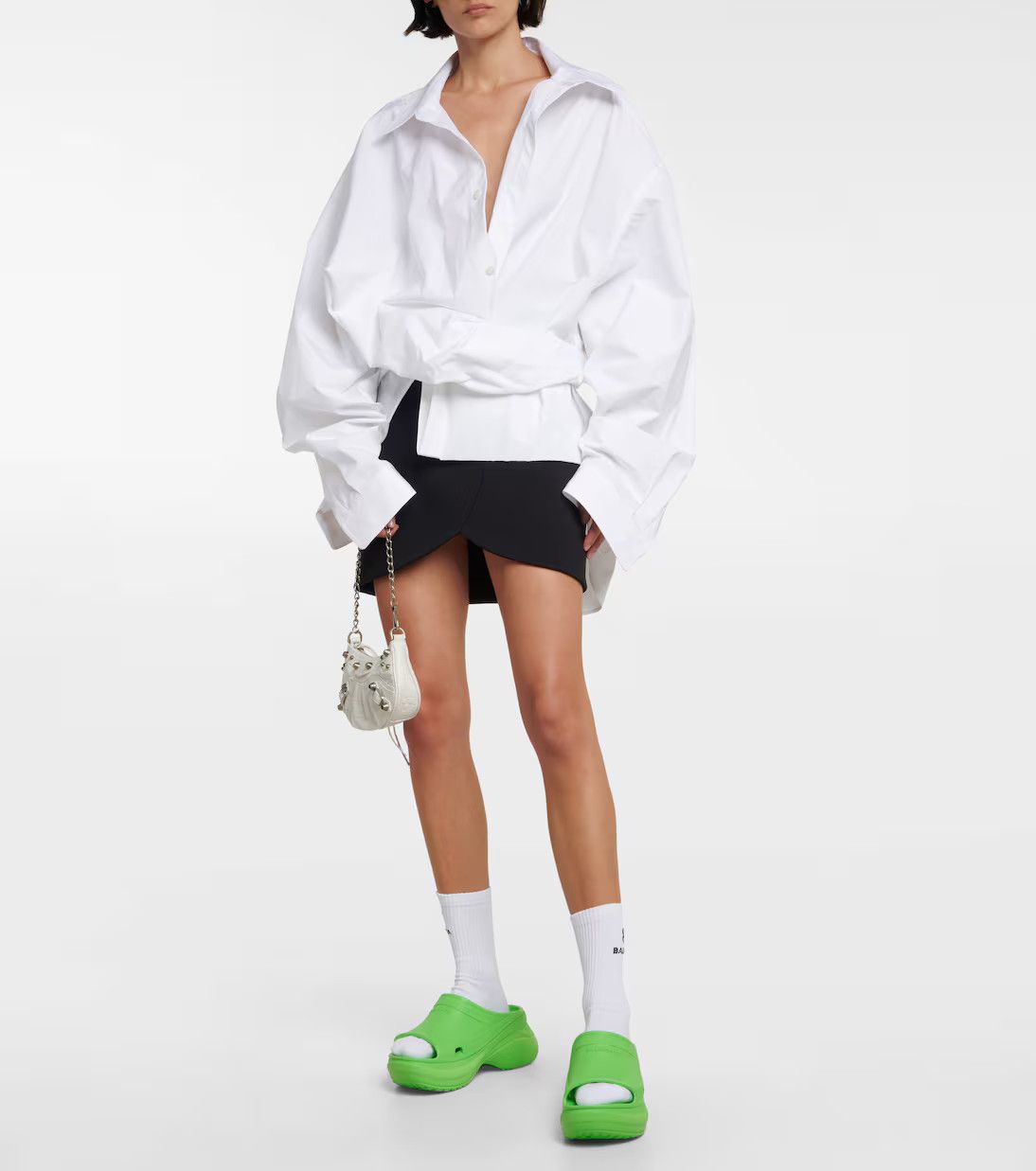 Balenciaga × Crocs o1la1rc1a0824 Pool Crocs Slide Sandals in Green Size US 10.5 / IT 40.5 - 3 Thumbnail