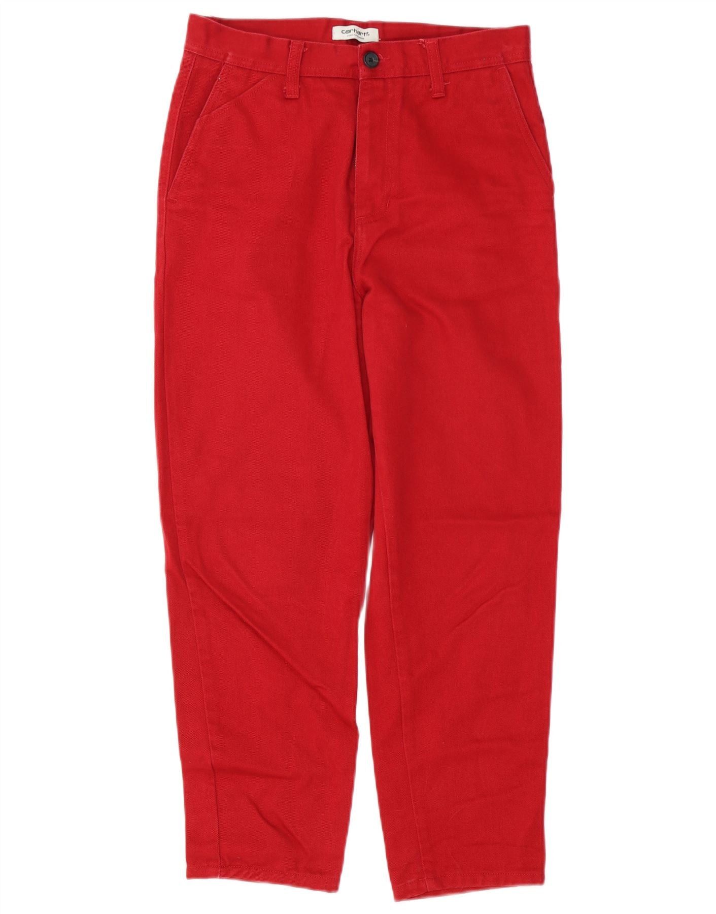 Carhartt Mens Straight Chino Trousers W27 L26 Red Cotton Size US 28 / EU 44 - 1 Thumbnail