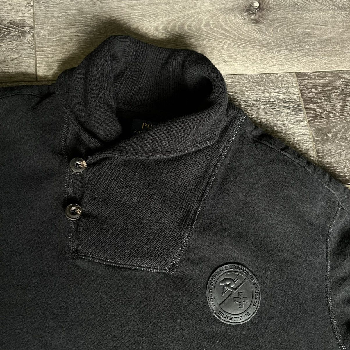 Polo Ralph Lauren Polo Ralph Lauren Shawl Collar Downhill Racing Sweatshirt Size US XL / EU 56 / 4 - 4 Thumbnail