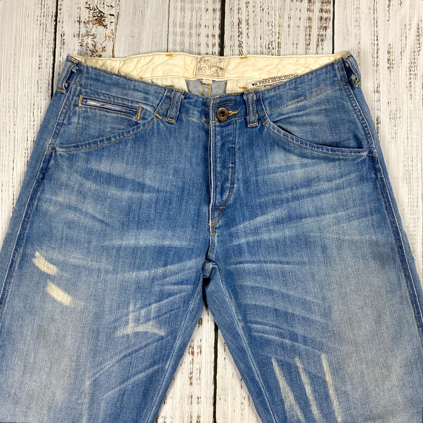 Prps VINTAGE PRPS Heirloom Denim Jeans Lace-Up Ankle Distressed Polo Riding Size 25 Blue Womens Size 42" / US 20 - 2 Thumbnail