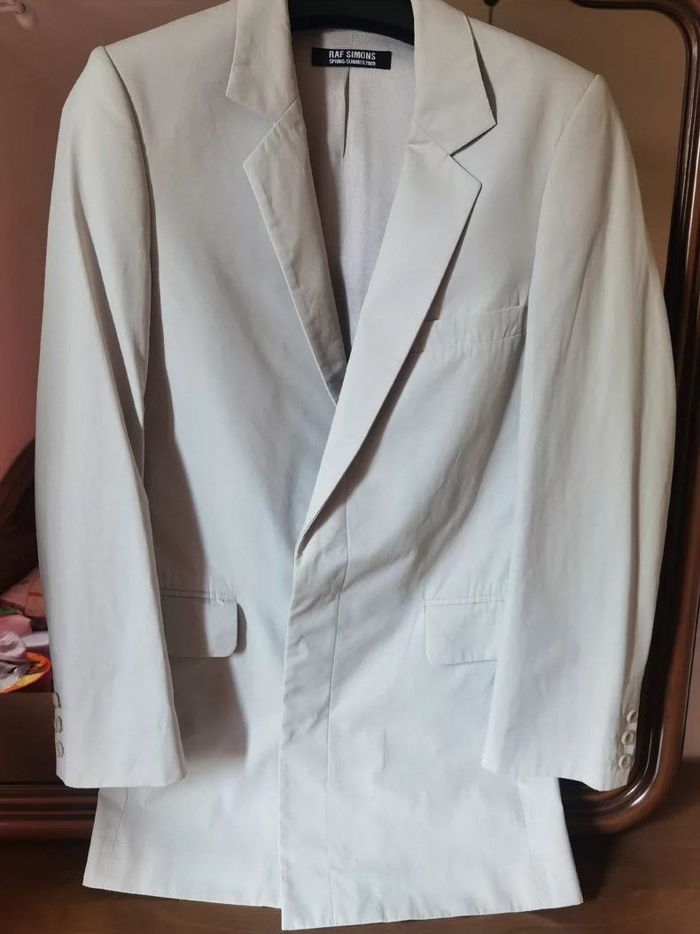 Raf simons Light grey wool coat