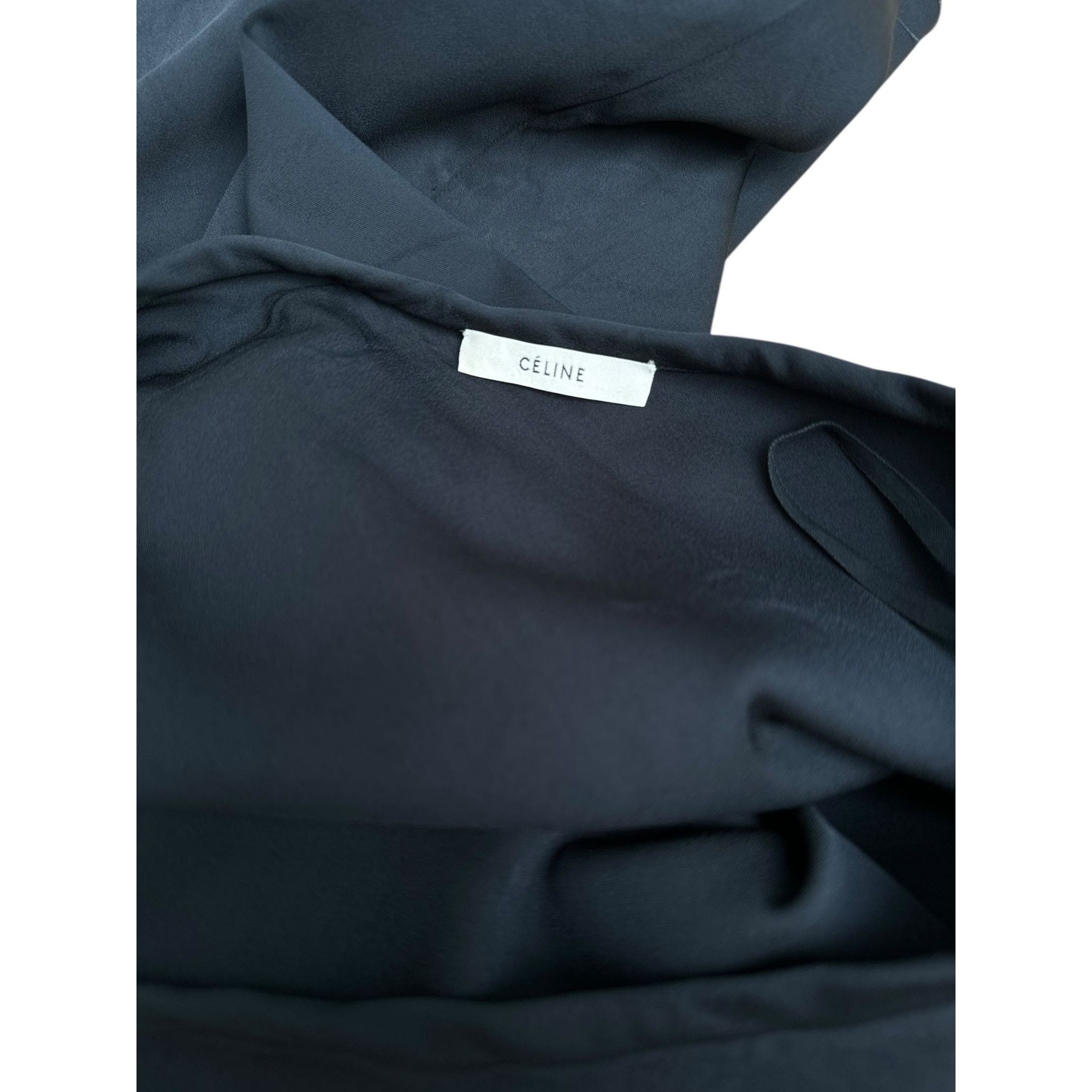 Celine Black One-Shoulder Viscose Dress Size M / US 6-8 / IT 42-44 - 6 Thumbnail