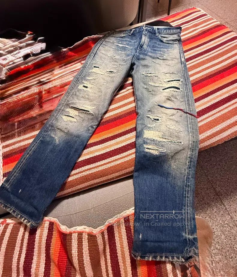 Neighborhood Neighborhood size M Ripped washed denim pants Size US 27 - 1 Thumbnail