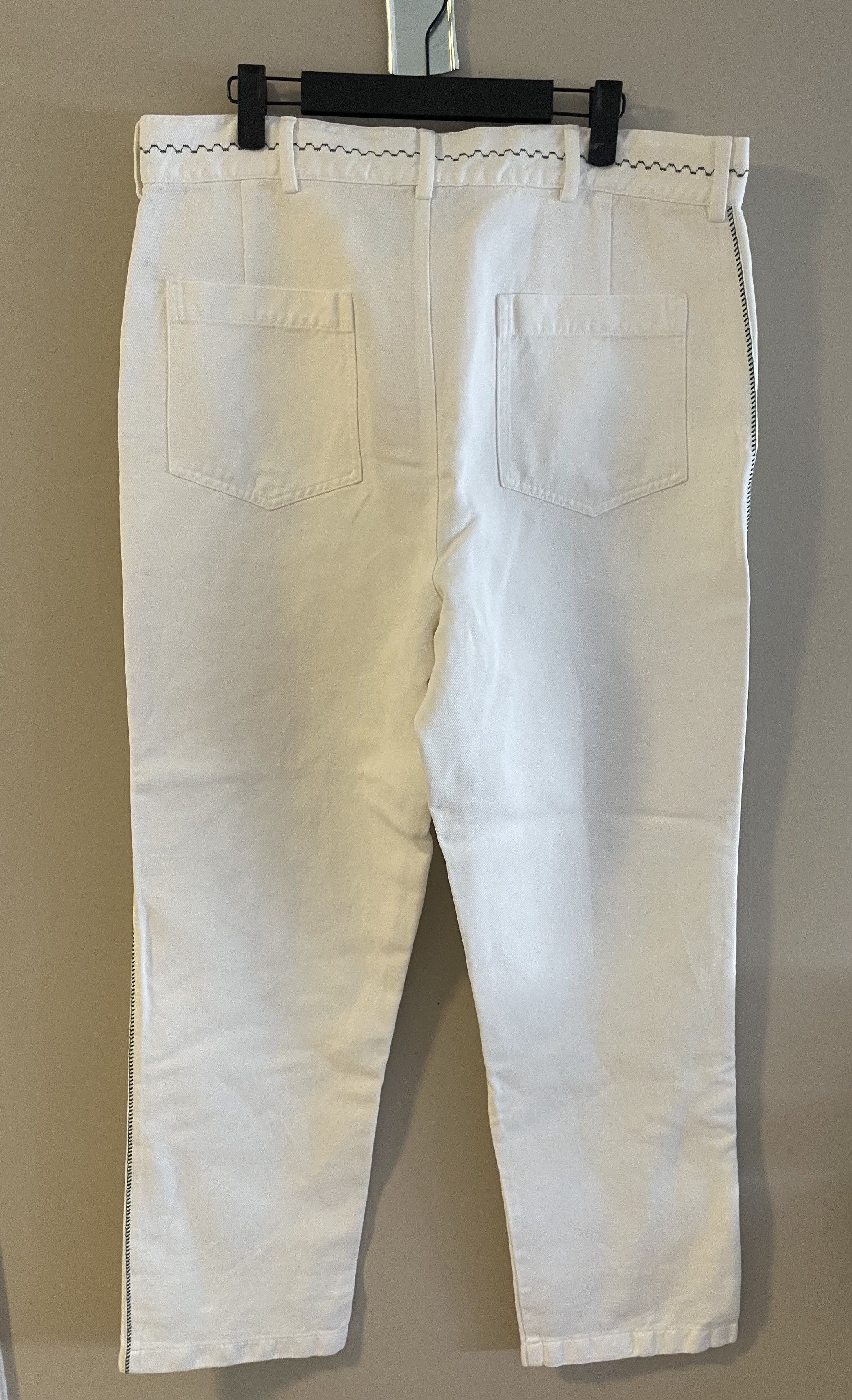 Nick Fouquet White Embroidered Straight-Leg Pants Size US 36 / EU 52 - 8 Thumbnail