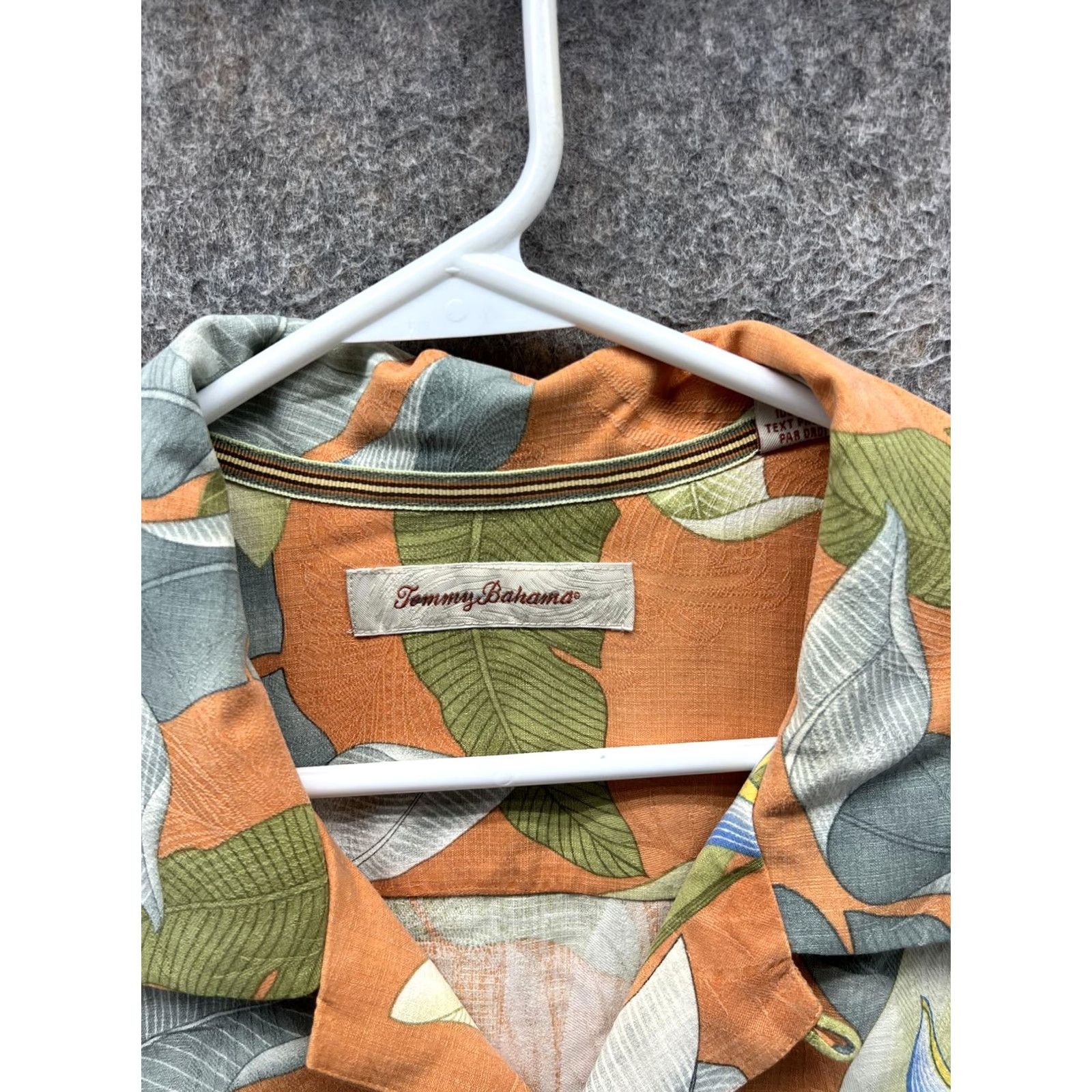 Tommy Bahama Tommy Bahama Shirt Men XL Orange Floral Silk Hawaiian Camp Paradise Button Front Size US XL / EU 56 / 4 - 2 Thumbnail