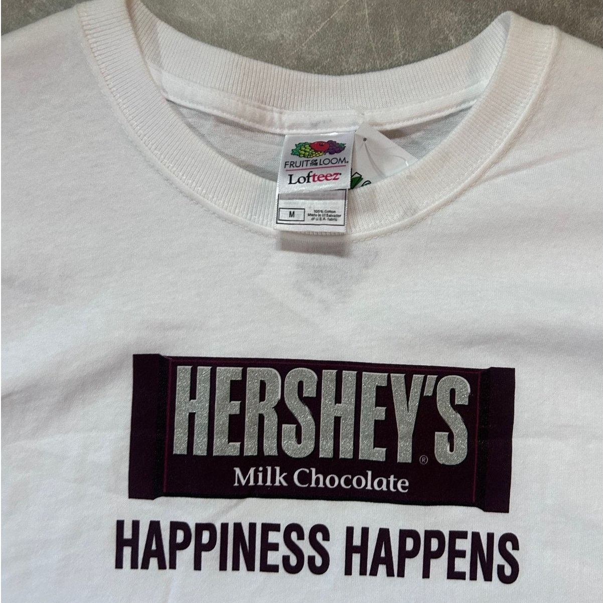 Fruit Of The Loom 2000s Vintage Hershey's Chocolate White T Shirt Size M Size US M / EU 48-50 / 2 - 2 Thumbnail