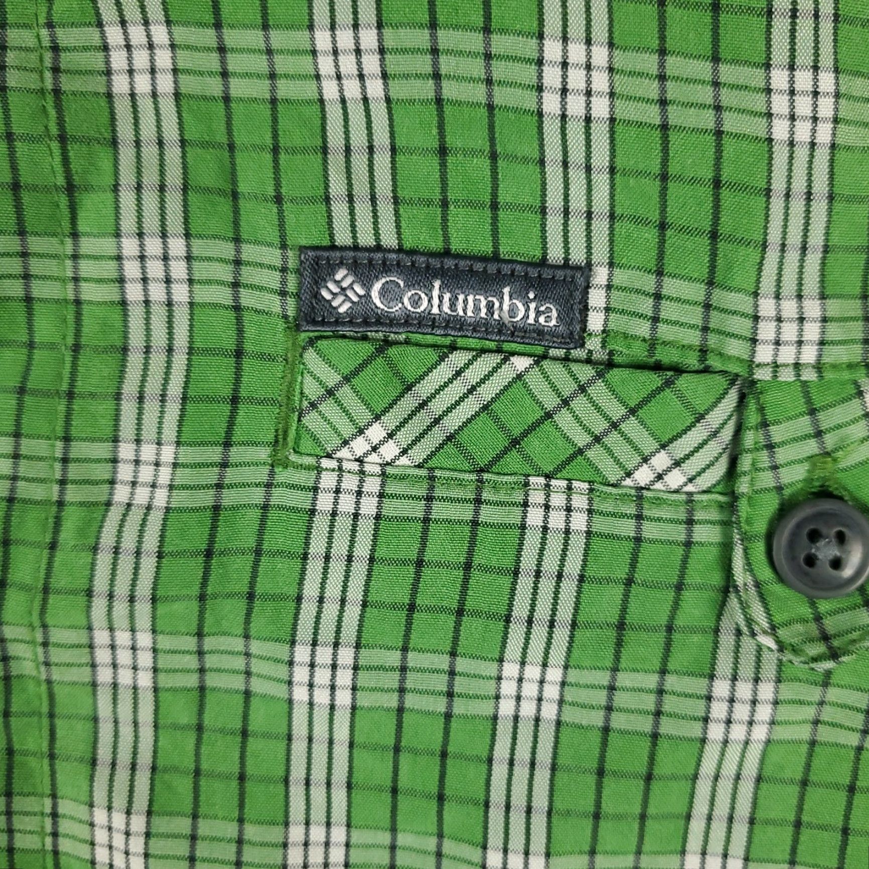 Vintage Columbia Shirt Mens Medium Green Plaid Button-Up Short Sleeve Casual Shirt Size US M / EU 48-50 / 2 - 2 Thumbnail