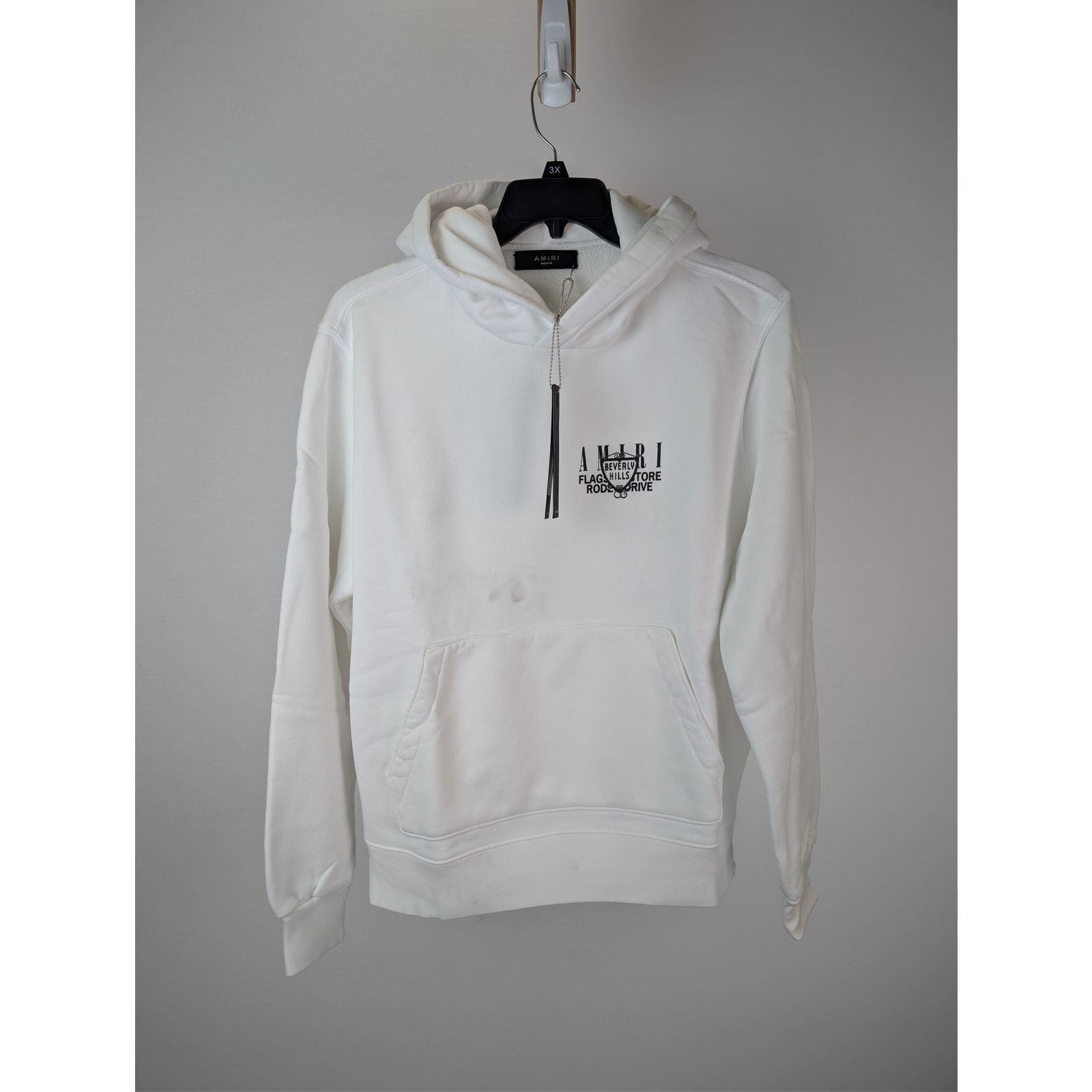 Amiri o1rshd1 Amiri XO Beverly Hills Hoodie in White Size US S / EU 44-46 / 1 - 3 Thumbnail