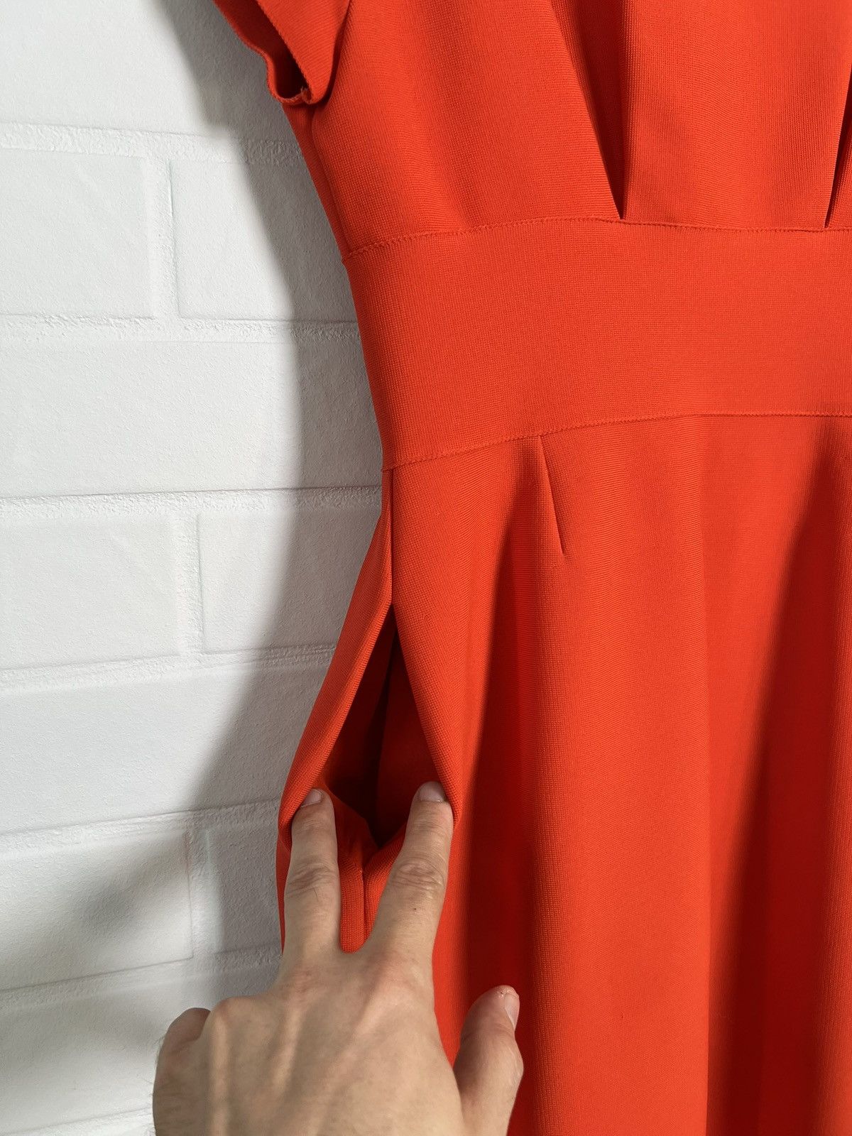 Dior DIOR Women's Midi Dress Viscose Blend Red Size US 8 D 38 M Size M / US 6-8 / IT 42-44 - 8 Thumbnail