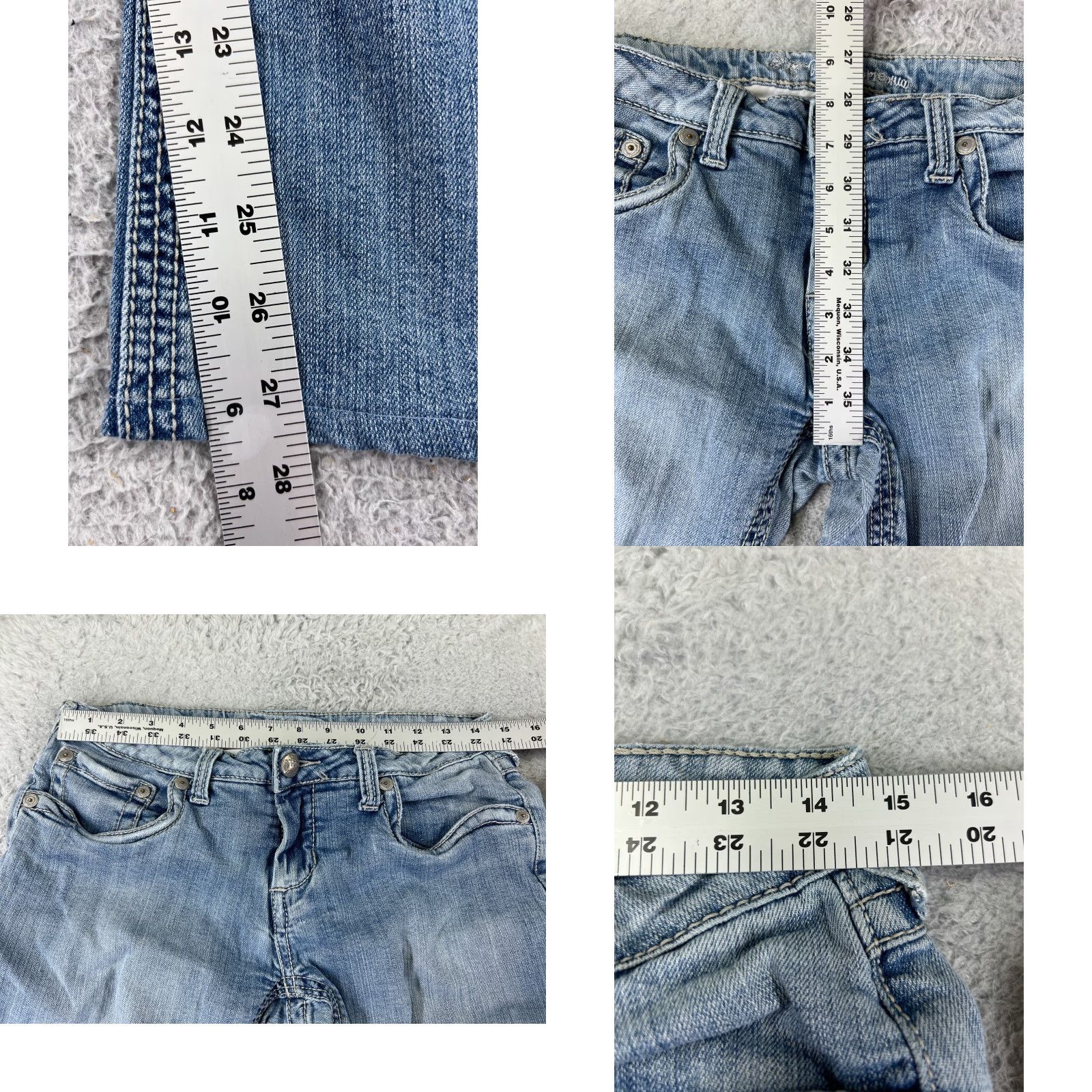Diesel Vintage Diesel Blue Denim Flared Jeans Womens 7 Low Rise Stretch Cotton 27x27.5 Size 28" / US 6 / IT 42 - 8 Thumbnail