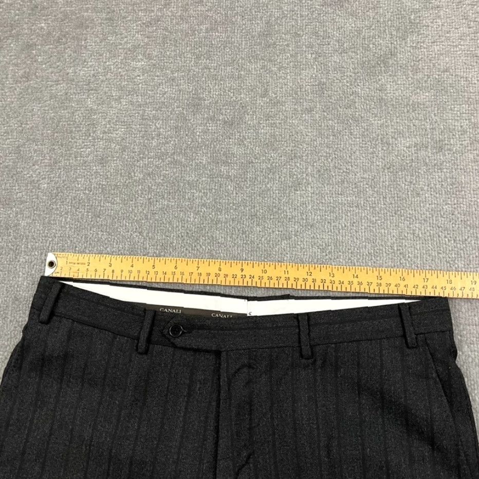 Canali Canali Dress Pants Mens 36x31 Gray Pleated Straight Wool Trousers Size US 36 / EU 52 - 4 Thumbnail