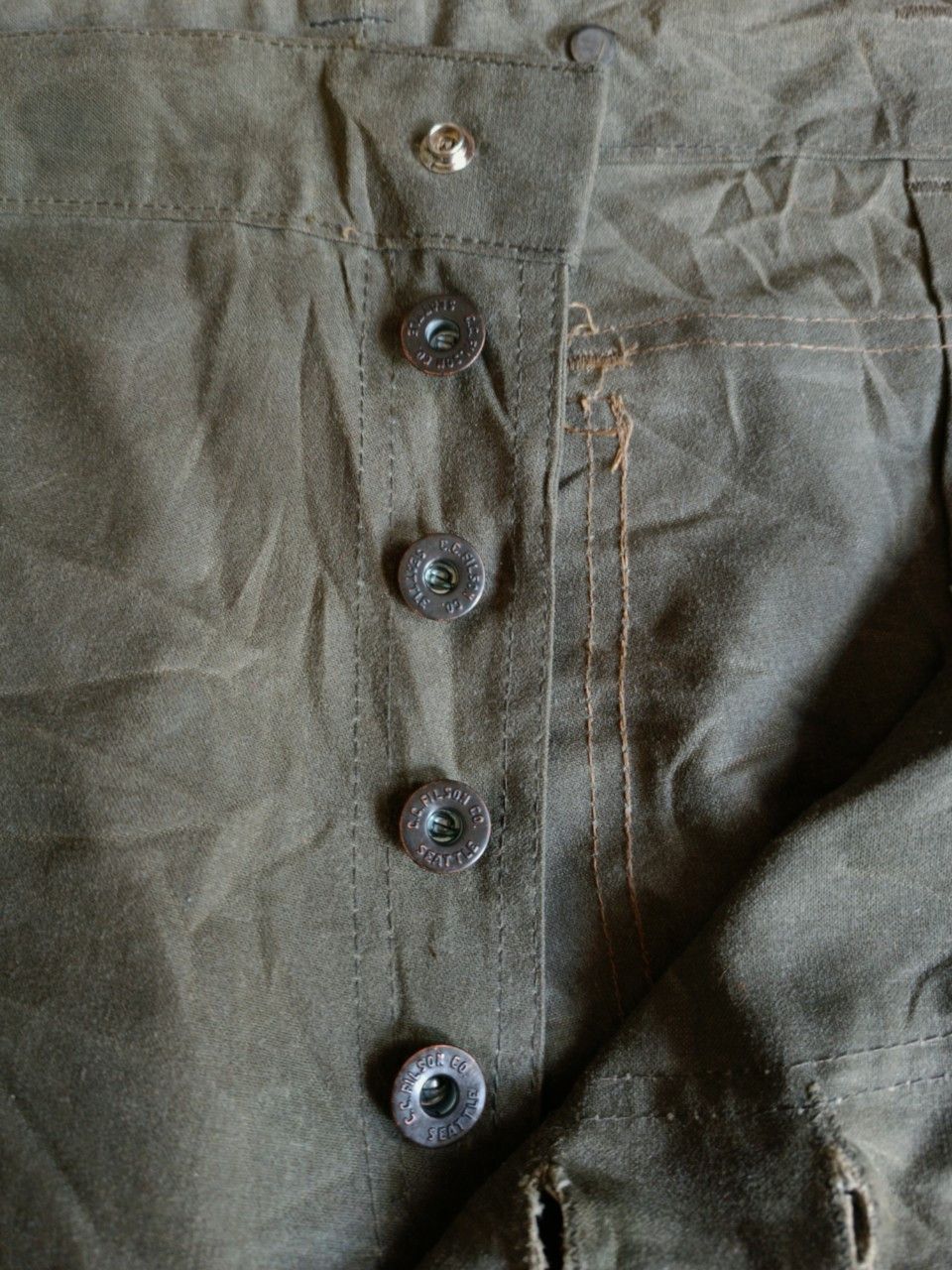 Filson Vintage 1990s Filson Tin Waxed Canvas Hunting Trouser. Size US 40 / EU 56 - 5 Thumbnail