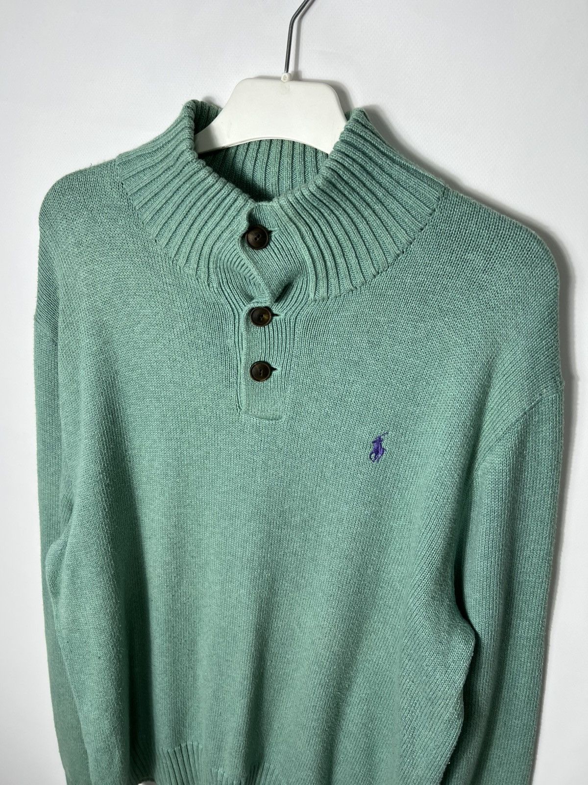 Polo Ralph Lauren Vintage designer Polo Ralph Lauren 3 Button Pullover Sweater Size US L / EU 52-54 / 3 - 2 Thumbnail