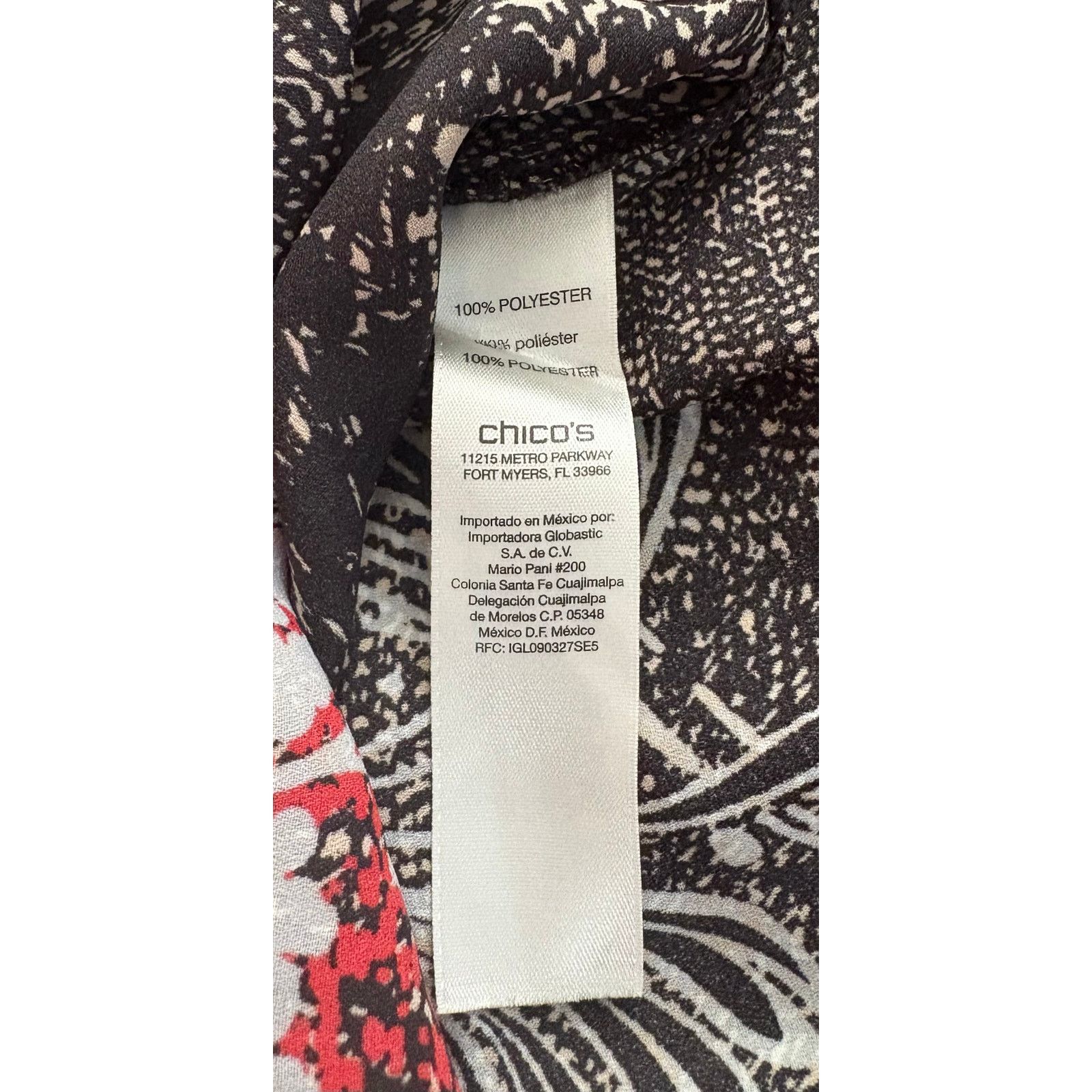 Chicos Chico's | Women's Floral Tropical Print Long Sleeve Top | 0 Size XS / US 0-2 / IT 36-38 - 4 Thumbnail