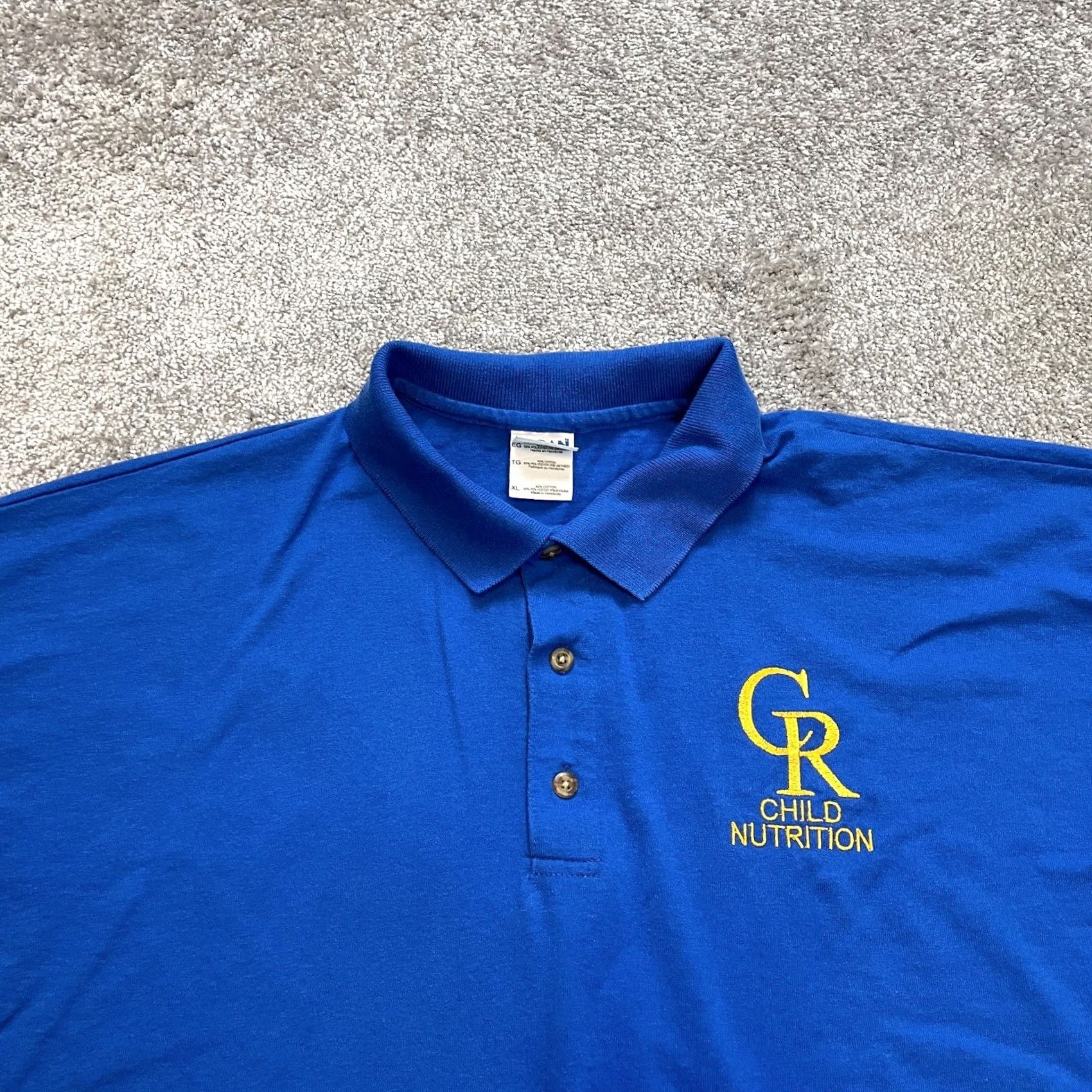 Gildan Gildan Polo Shirt Mens XL Blue Logo Casual Short Sleeve Knit 29 in Classic Golf Size US XL / EU 56 / 4 - 2 Thumbnail