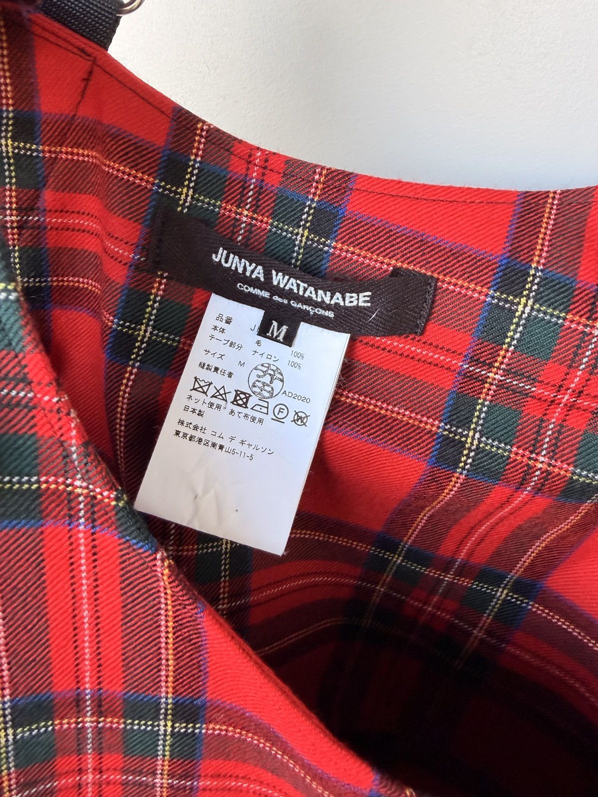 Junya Watanabe Junya Watanabe Comme des Garçons Red Tartan Midi Skirt Size 28" / US 6 / IT 42 - 5 Thumbnail