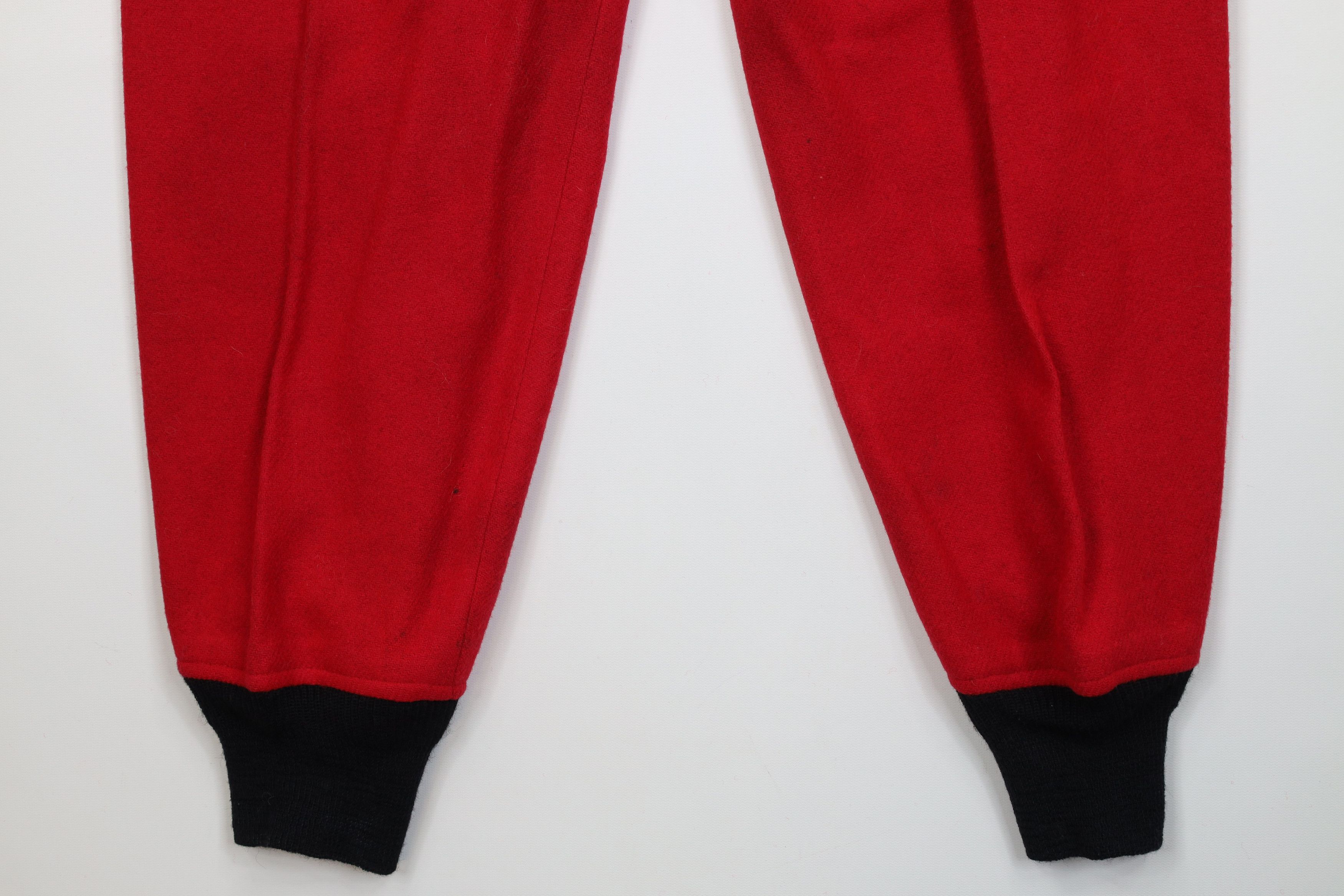 Vintage Vintage 50s Streetwear Distressed Wool Joggers Pants Red USA Size US 28 / EU 44 - 15 Thumbnail
