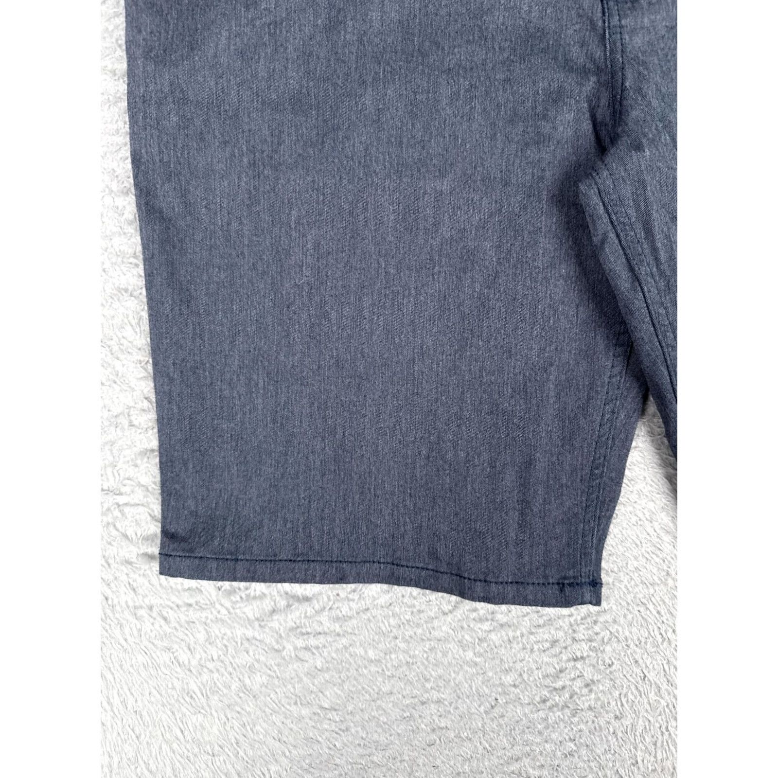 Vans VANS Mens Chino Shorts 36 Blue Denim 5-Pocket Flat Front Zip Fly Casual Skate Spin: 11" Inseam, Medium Wash, Regular Fit, Cotton Blend, Outdoor Mens Size US 36 / EU 52 - 3 Thumbnail