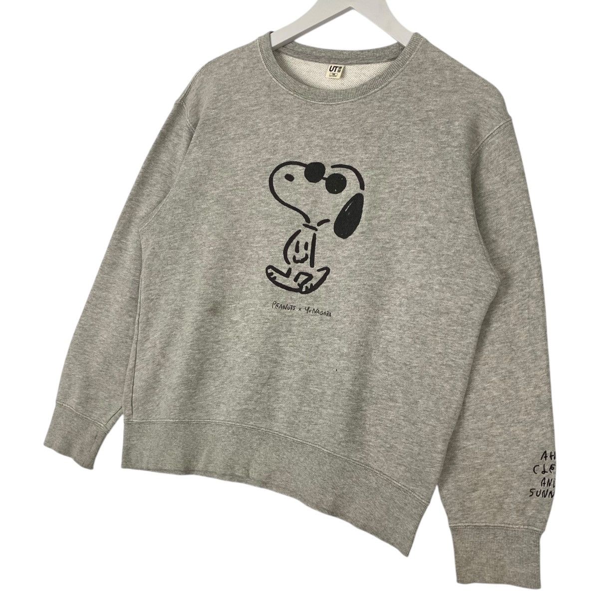 Snoop Dogg × Uniqlo Vintage Peanuts Snoopy Uniqlo Crewneck Sweatshirt Gray Size S / US 4 / IT 40 - 2 Thumbnail