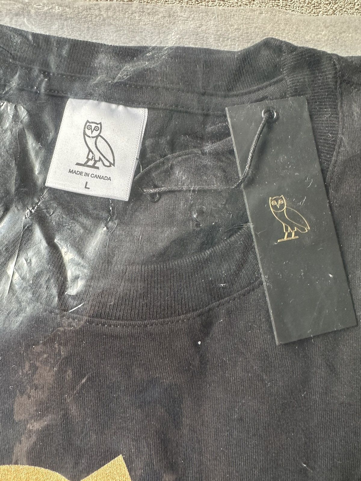 Drake × October's Very Own OVO CANADA FLAG 🇨🇦 OG OWL T-SHIRT TEE BRAND NEW with tags Size US L / EU 52-54 / 3 - 3 Thumbnail