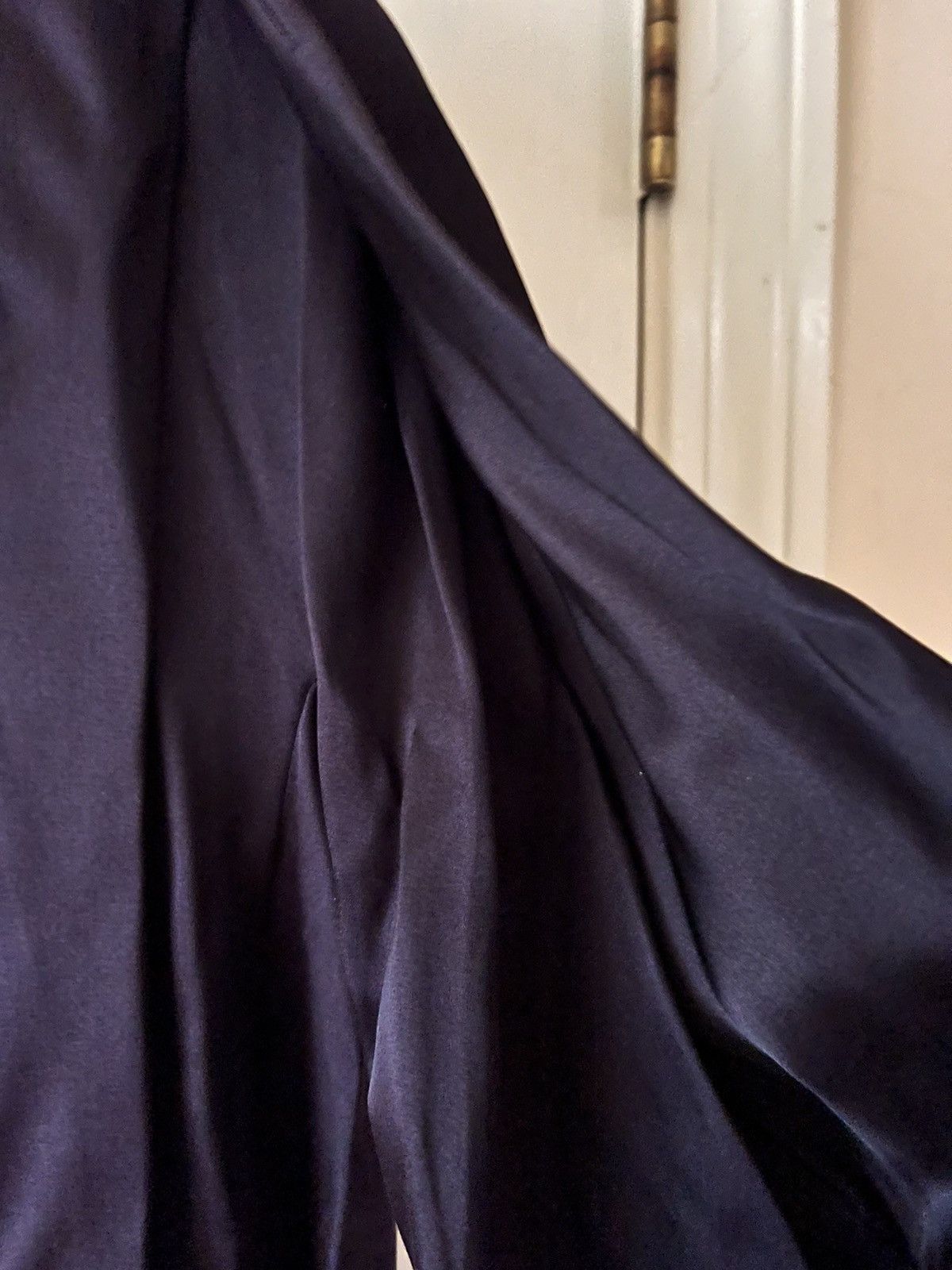 Haider Ackermann 100% SILK Blouse Shawl Shirt 36 Purple long sleeve Size XS / US 0-2 / IT 36-38 - 3 Thumbnail