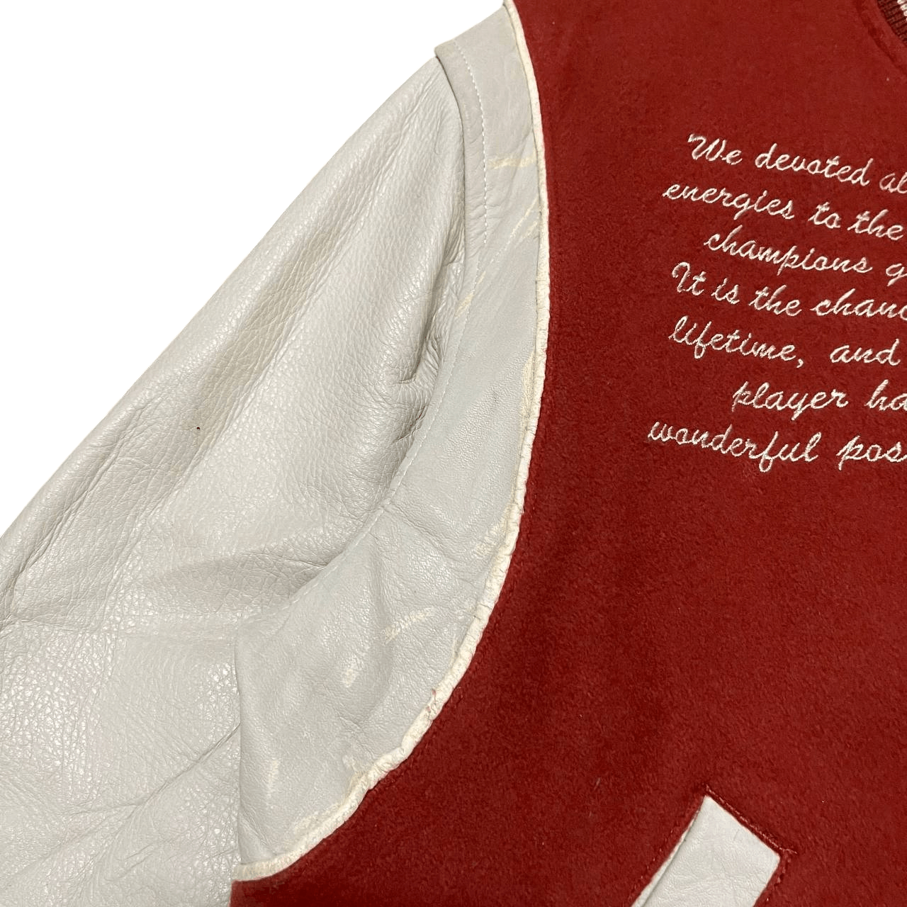 Japanese Brand Vintage Men's Ba-Tsu Varsity Jacket with Patches Size US M / EU 48-50 / 2 - 9 Thumbnail