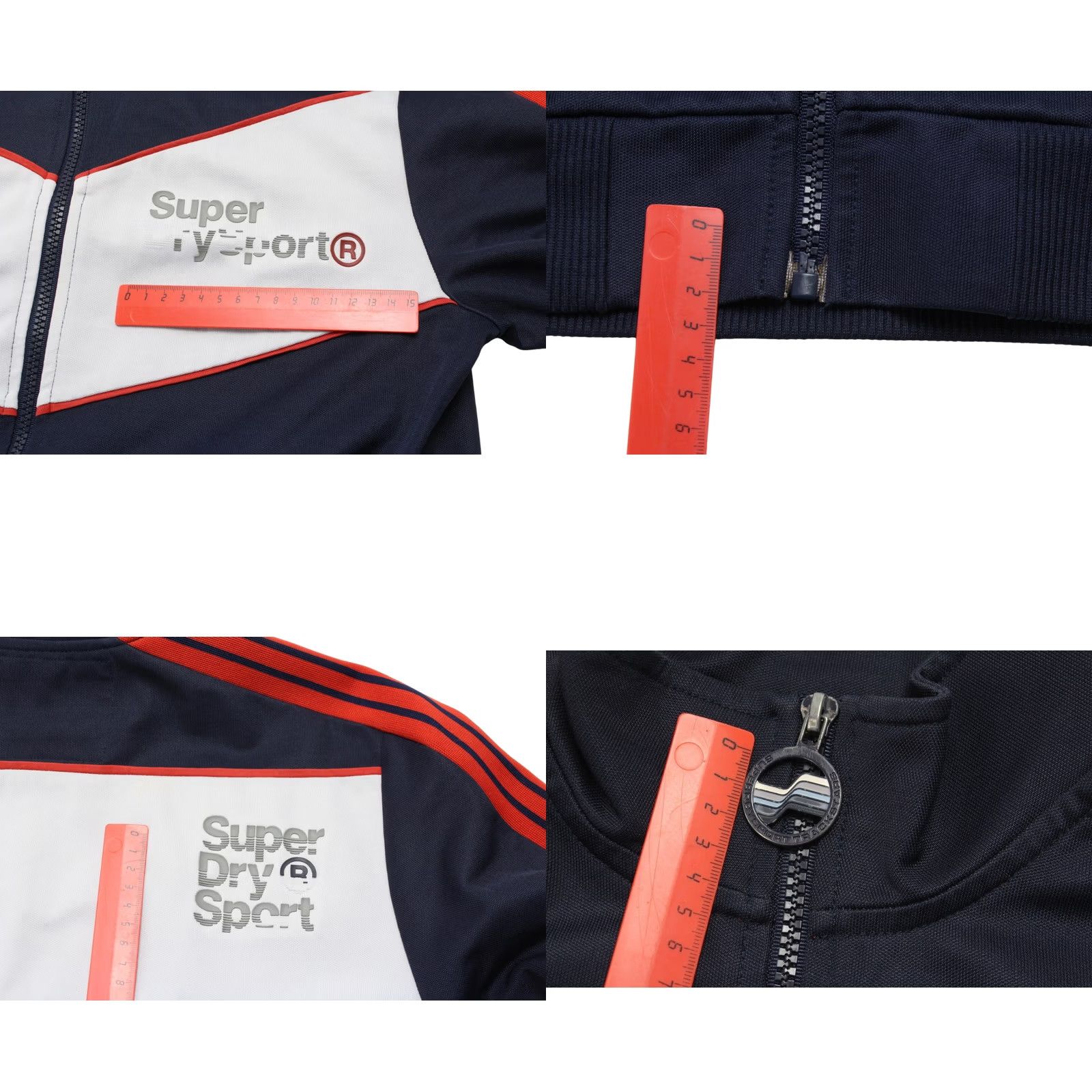 Superdry SUPERDRY Sport Sweatshirt Men's SMALL Full Zip High Collar Track Top Navy Size US S / EU 44-46 / 1 - 9 Thumbnail