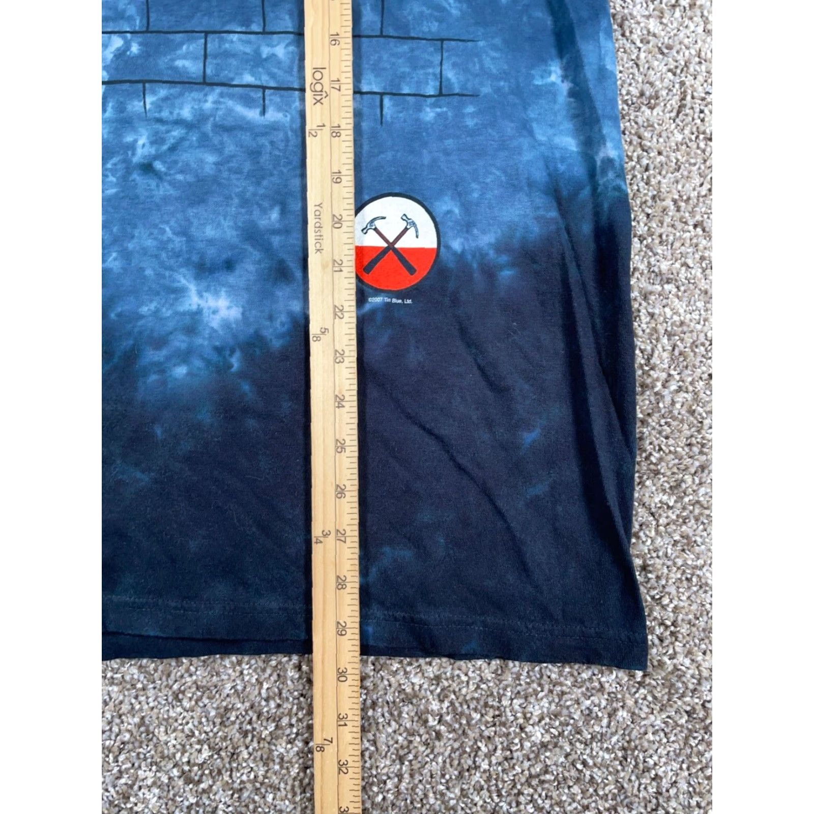 Liquid Blue Liquid Blue Pink Floyd The Wall T-Shirt Adult Large Black Blue Tie Dye Graphic Print Music Rock Mens Size US L / EU 52-54 / 3 - 7 Thumbnail