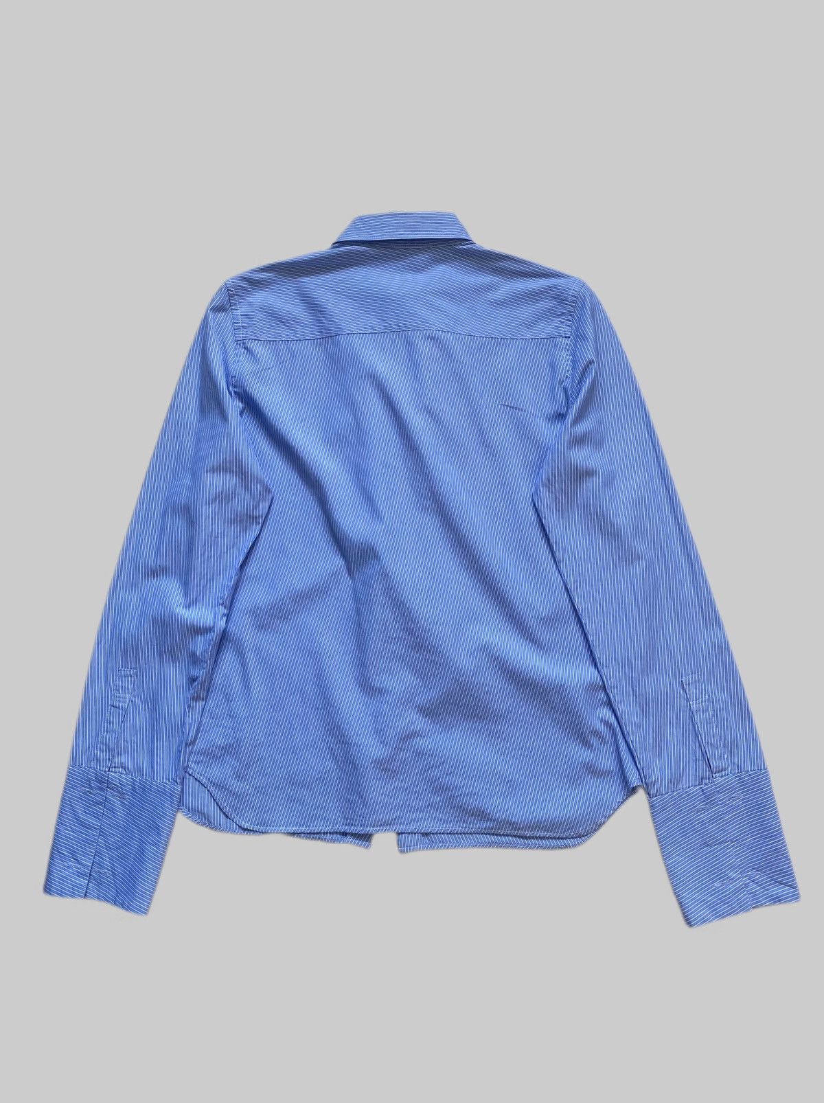 Sunao Kuwahara Vintage I.S Sunaokuwahara Pinstripe Pleated Detail Shirt Size M / US 6-8 / IT 42-44 - 10 Thumbnail