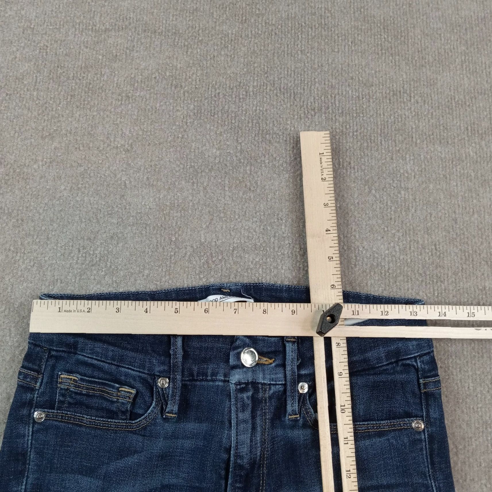 Good American Good American Women's Size 2/26 Blue Skinny Jeans Stretch Regular Fit Cotton Size 26" / US 2 / IT 38 - 4 Thumbnail