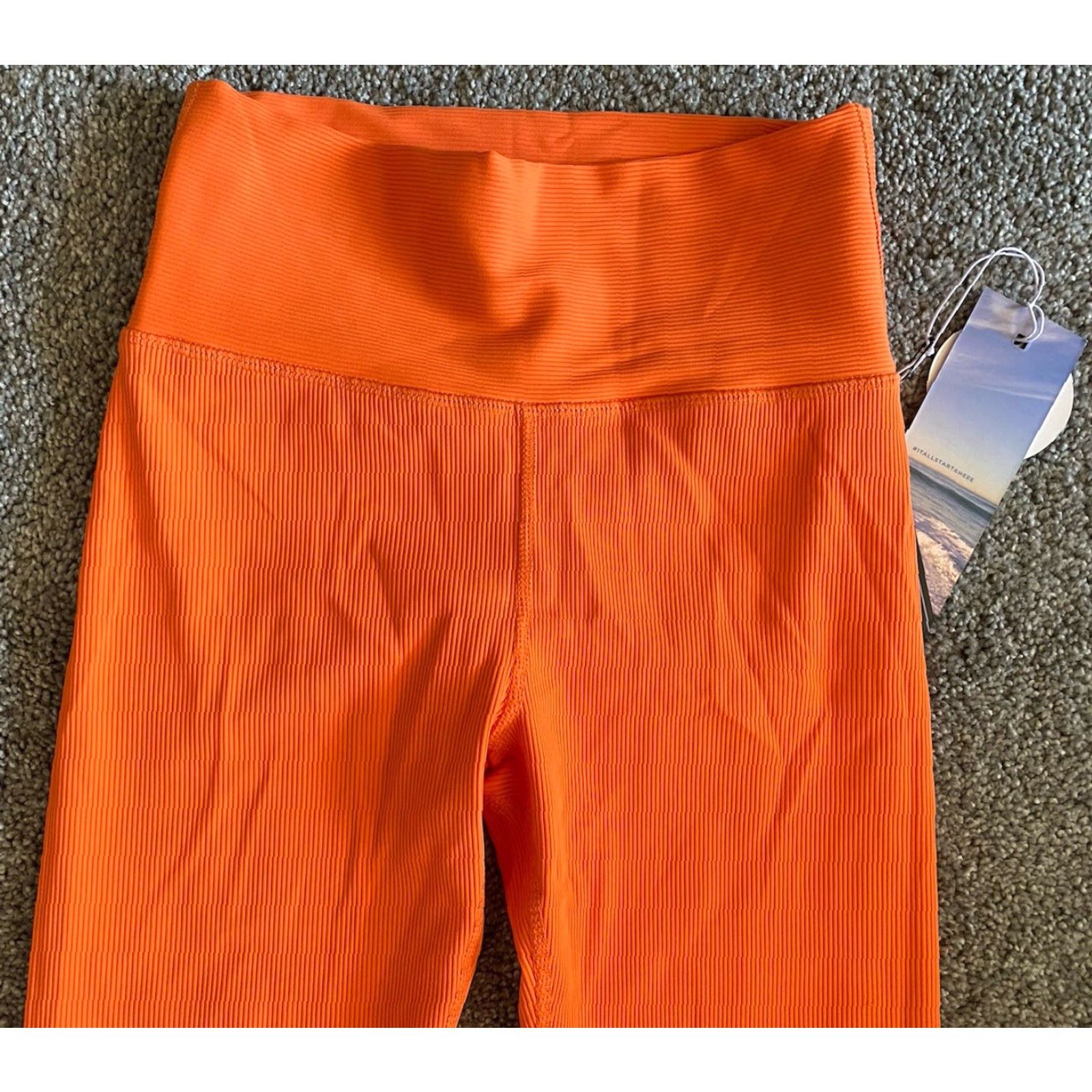 Kyodan VINTAGE NWT New Kyodan High Waist Women’s Leggings Petite Size P/S Orange MSRP 8 Size 28" / US 6 / IT 42 - 6 Thumbnail