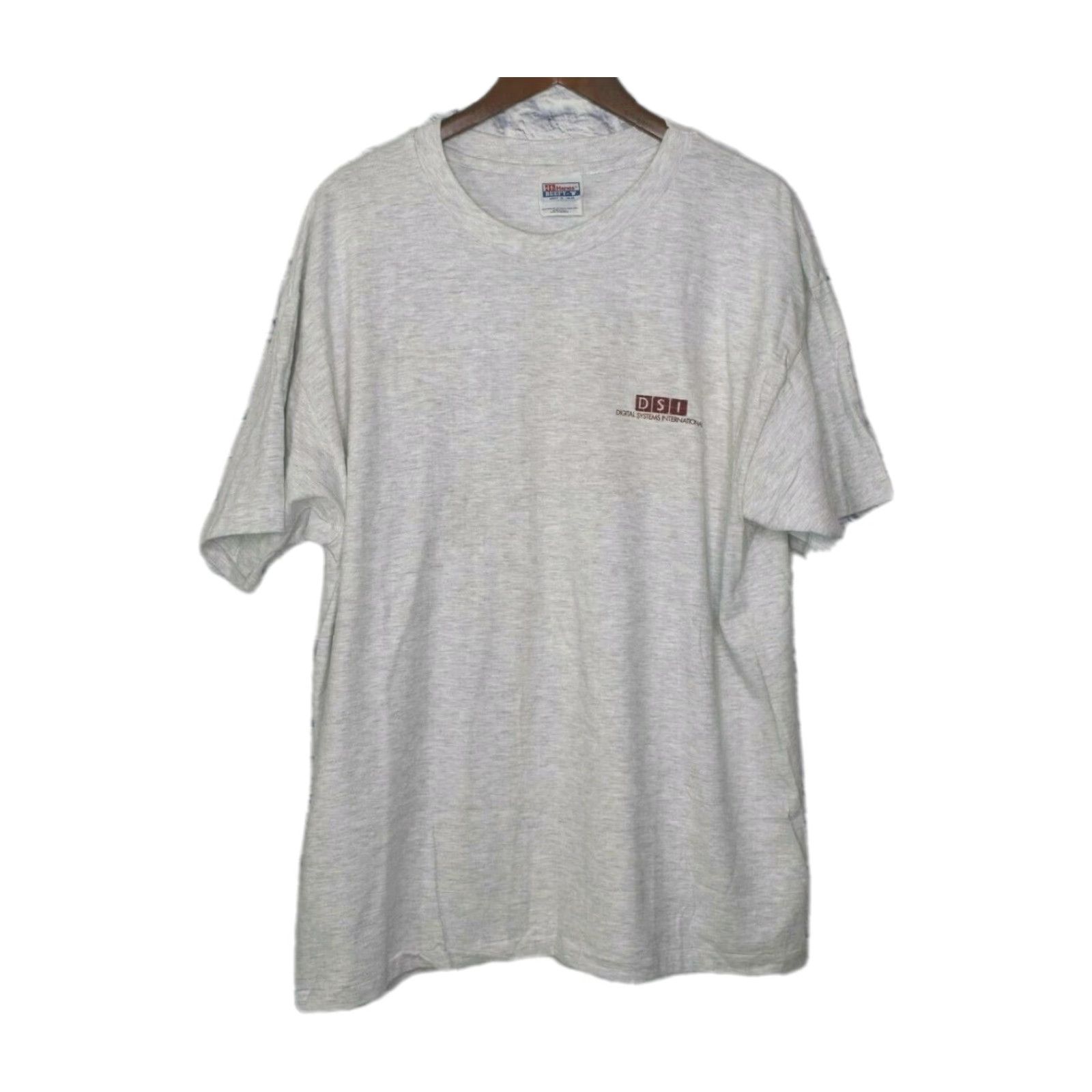 Hanes VINTAGE 90s DSI Digital Seattle Hanes T-Shirt Medium Gray Mens Crew Neck Short Sleeve Double-Sided USA Size US M / EU 48-50 / 2 - 5 Thumbnail
