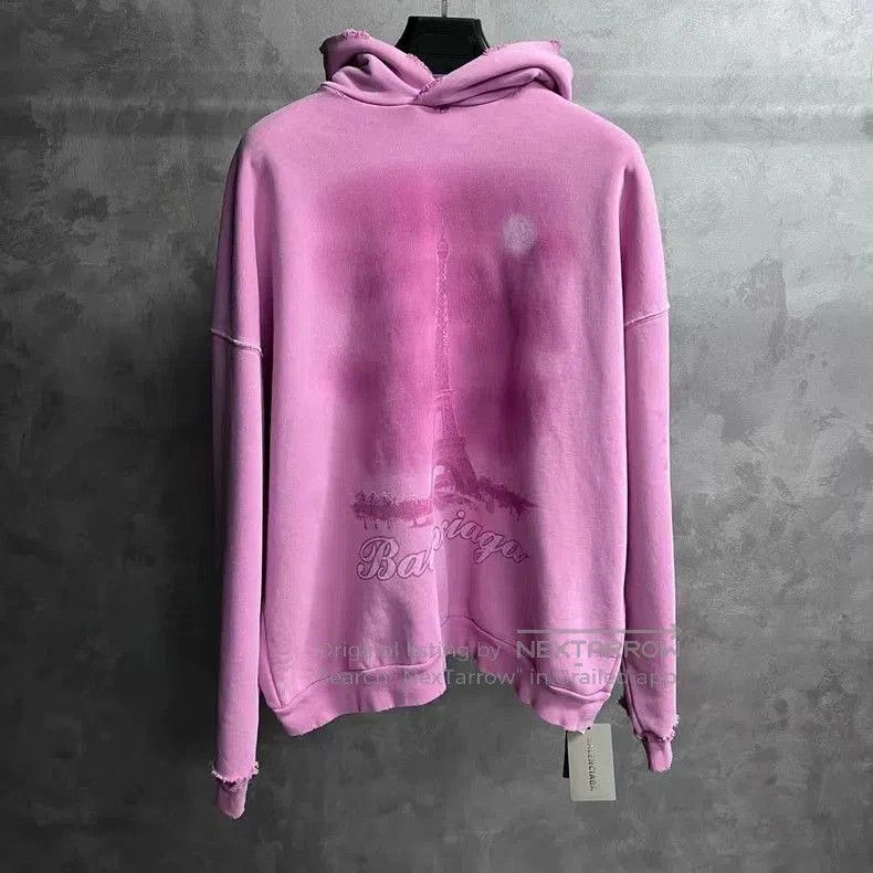 Balenciaga Balenciaga Pink Logo Print Hoodie. Size US M / EU 48-50 / 2 - 1 Thumbnail