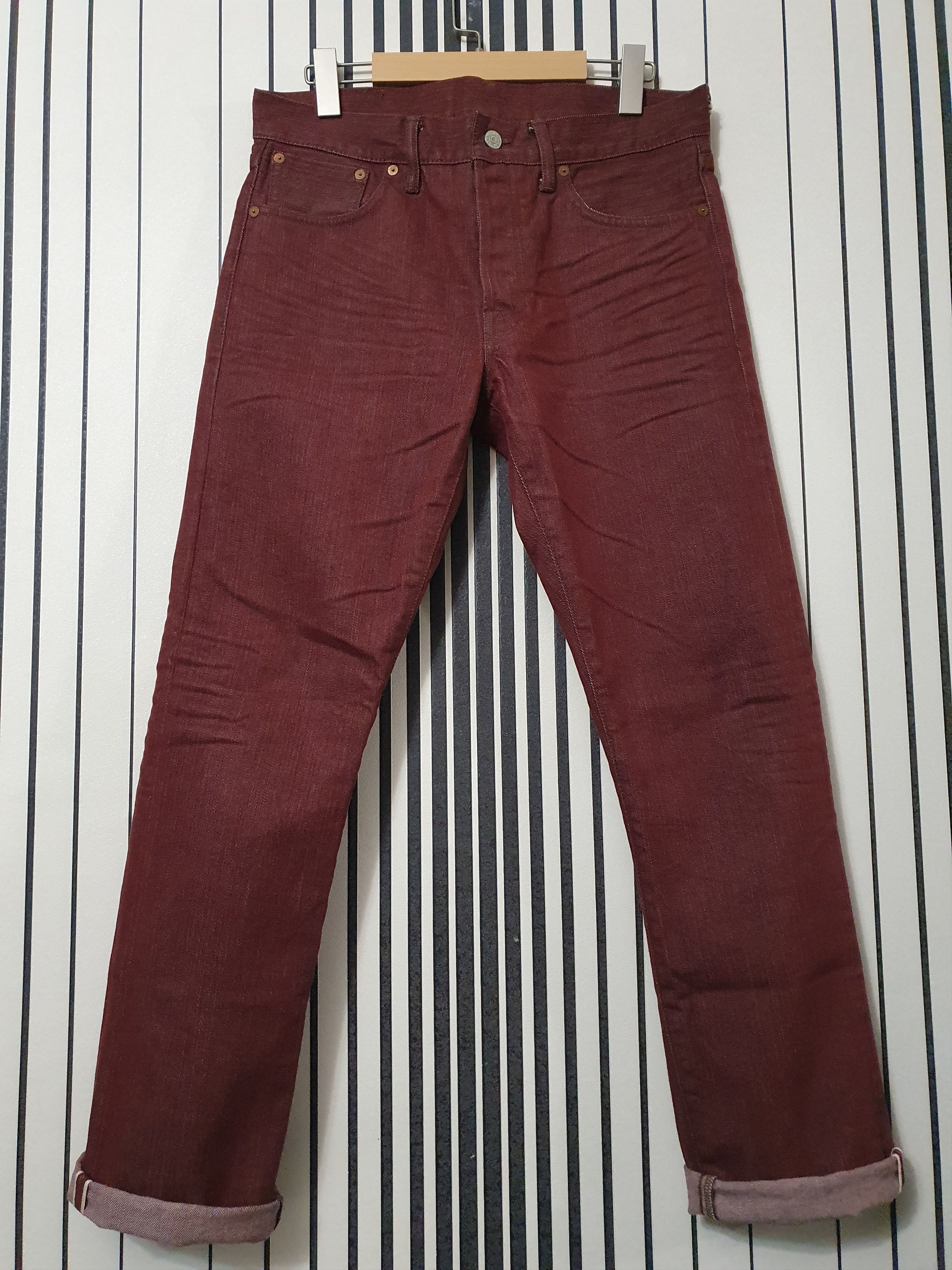 Veste En Denim Selvedge RRL Fabriquée Au Japon - Taille M, Plissée, Avec Boucle Arrière, Occasion Très Bon état