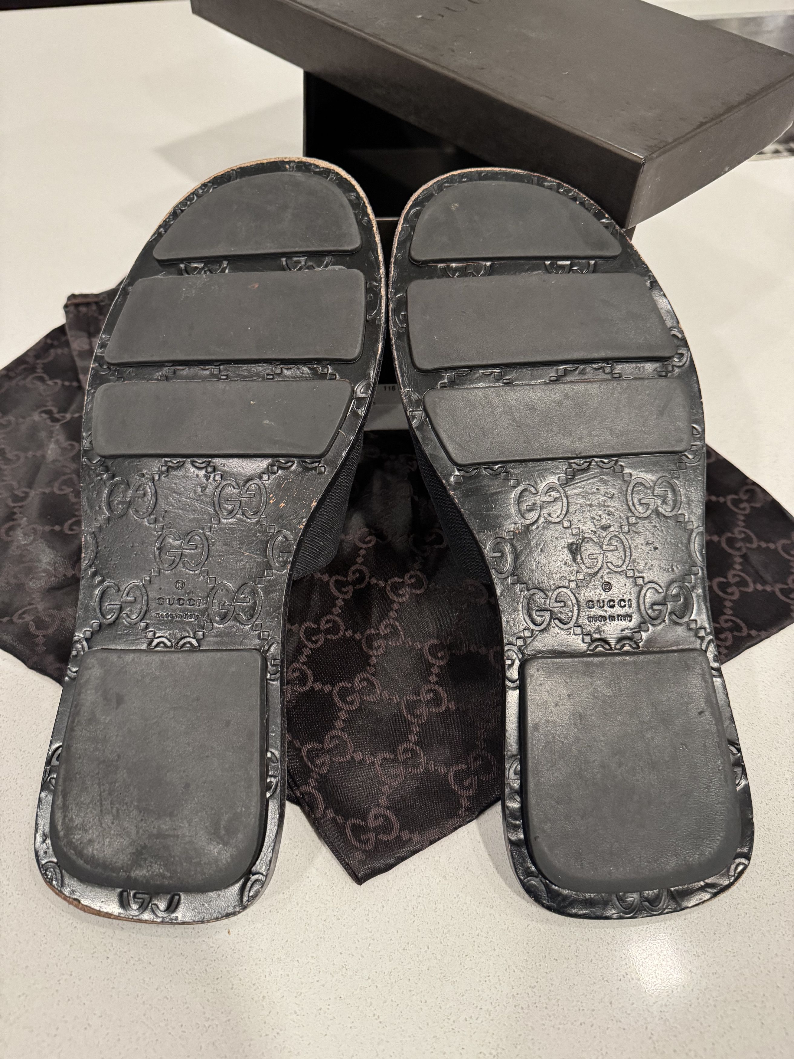 Gucci Tom Ford for Gucci Leather Slide Sandals Size US 12 / EU 45 - 5 Thumbnail