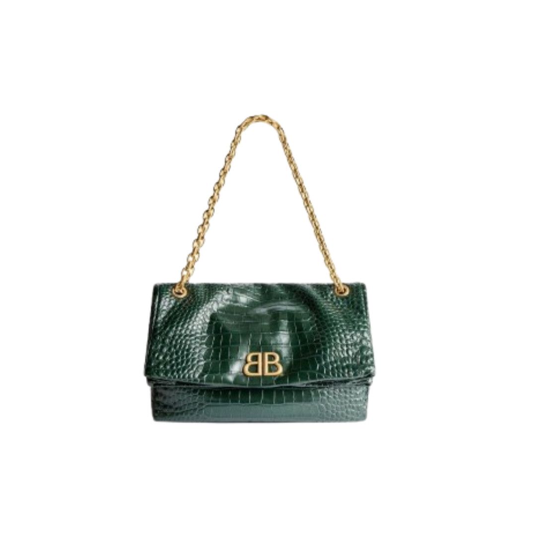 Balenciaga o1mt1gz1024 Size: OS / Monaco Medium Chain Bag Crocodile Size ONE SIZE - 1 Preview