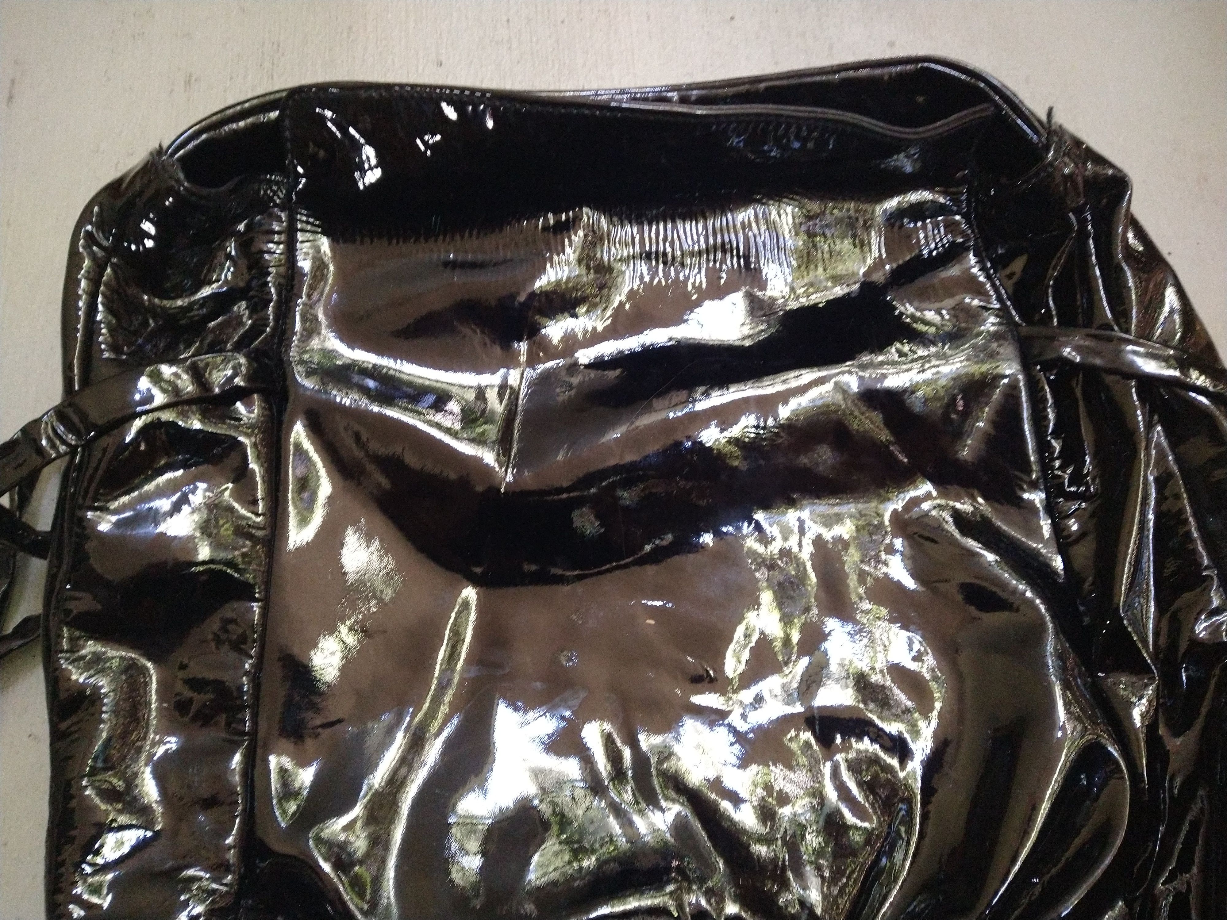 Gucci Gucci Hysteria Shoulder Bag Purse Black Patent Leather Y2K Size ONE SIZE - 14 Thumbnail