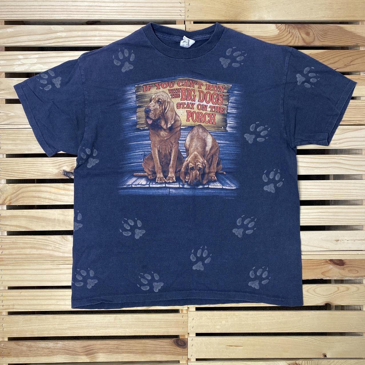 Other Vintage Blood Hounds Faded Black AOP Nature Tee Size Large Size US L / EU 52-54 / 3 - 1 Thumbnail