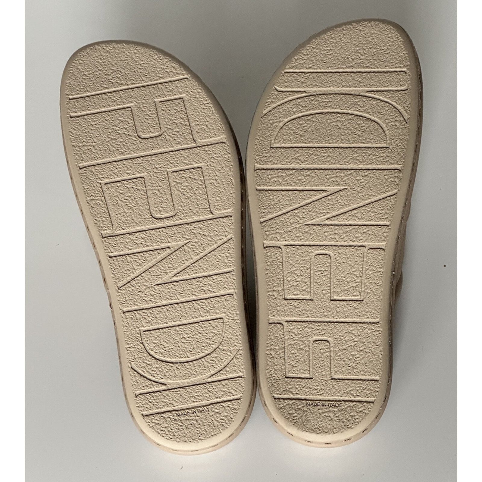 Fendi Men's FF Calf Leather Sandals Beige 9 US/8 UK 7X1501