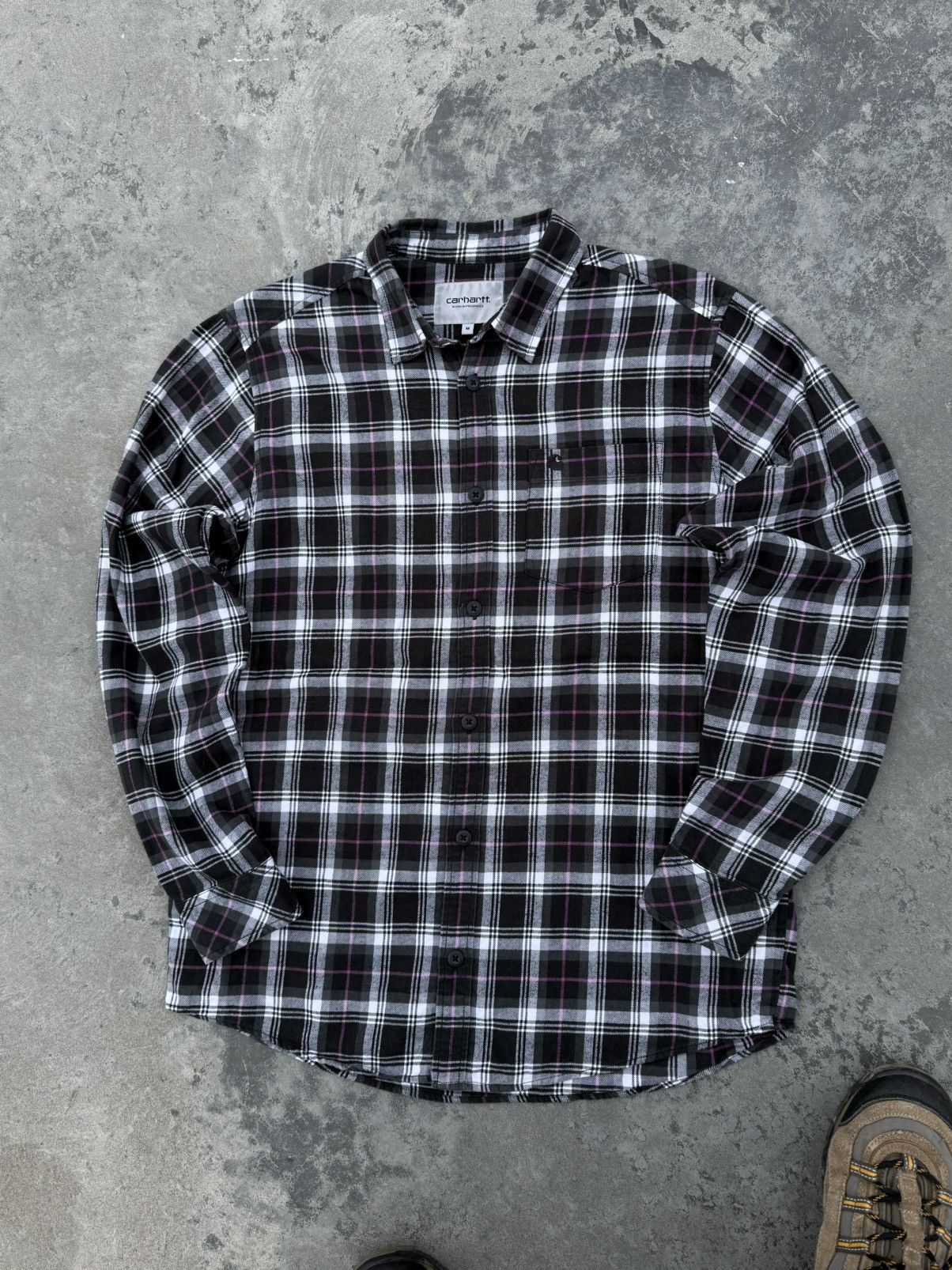 Carhartt Carhartt WIP Flannel Line Button Up Y2k Plaid Shirt Size US M / EU 48-50 / 2 - 8 Thumbnail