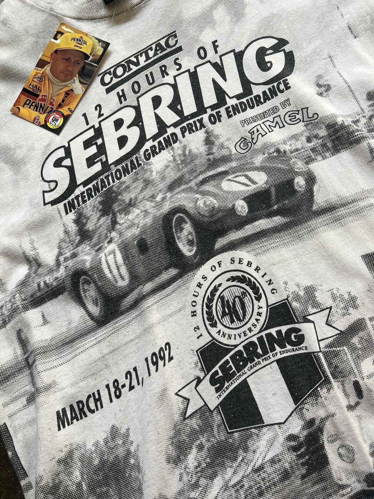 Vintage 1992 Sebring endurance race all over print t-shirt