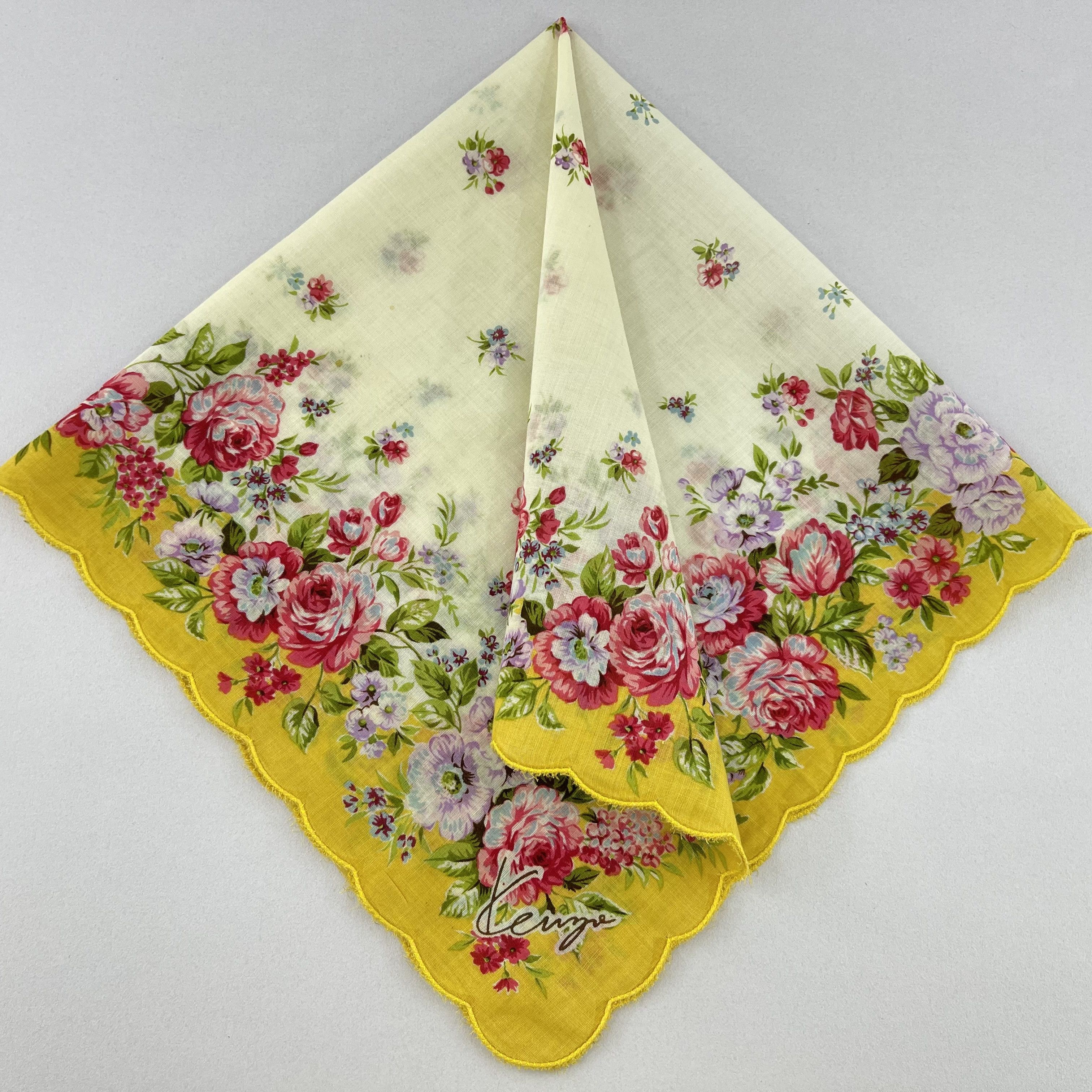 Kenzo × Vintage Kenzo Handkerchief/Neckerchief/Bandana-KD3304 Size ONE SIZE - 1 Thumbnail