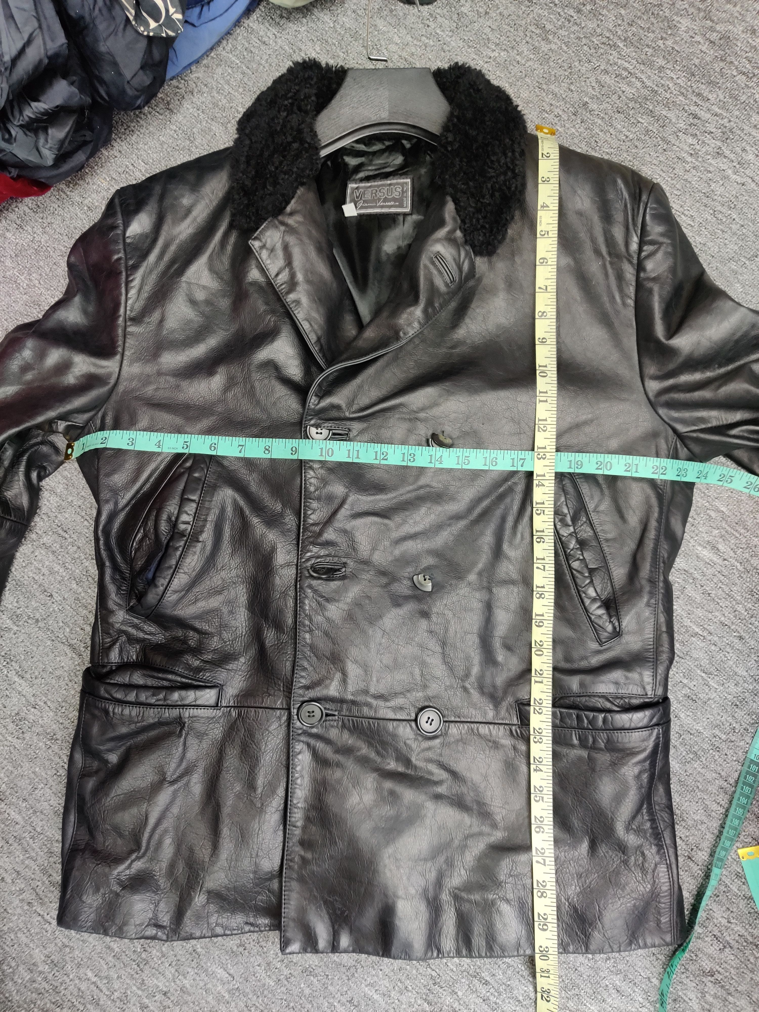 Versus Versace Vintage Versus Versace Double Burton Leather Fur Jacket Size US L / EU 52-54 / 3 - 15 Thumbnail