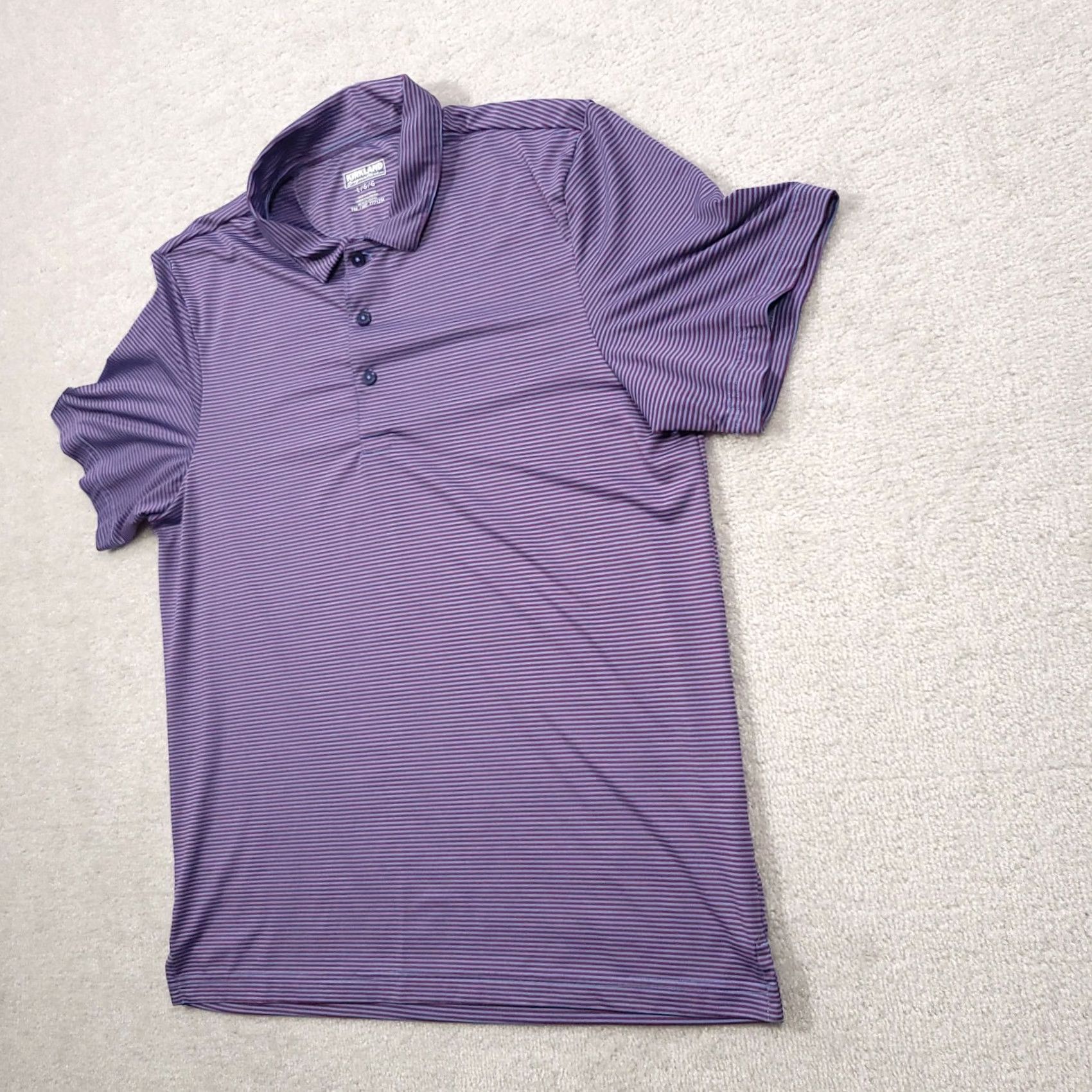 Vintage Kirkland Signature Polo Shirt Mens Large Performance Golf Short Sleeve Purple Size US L / EU 52-54 / 3 - 2 Thumbnail